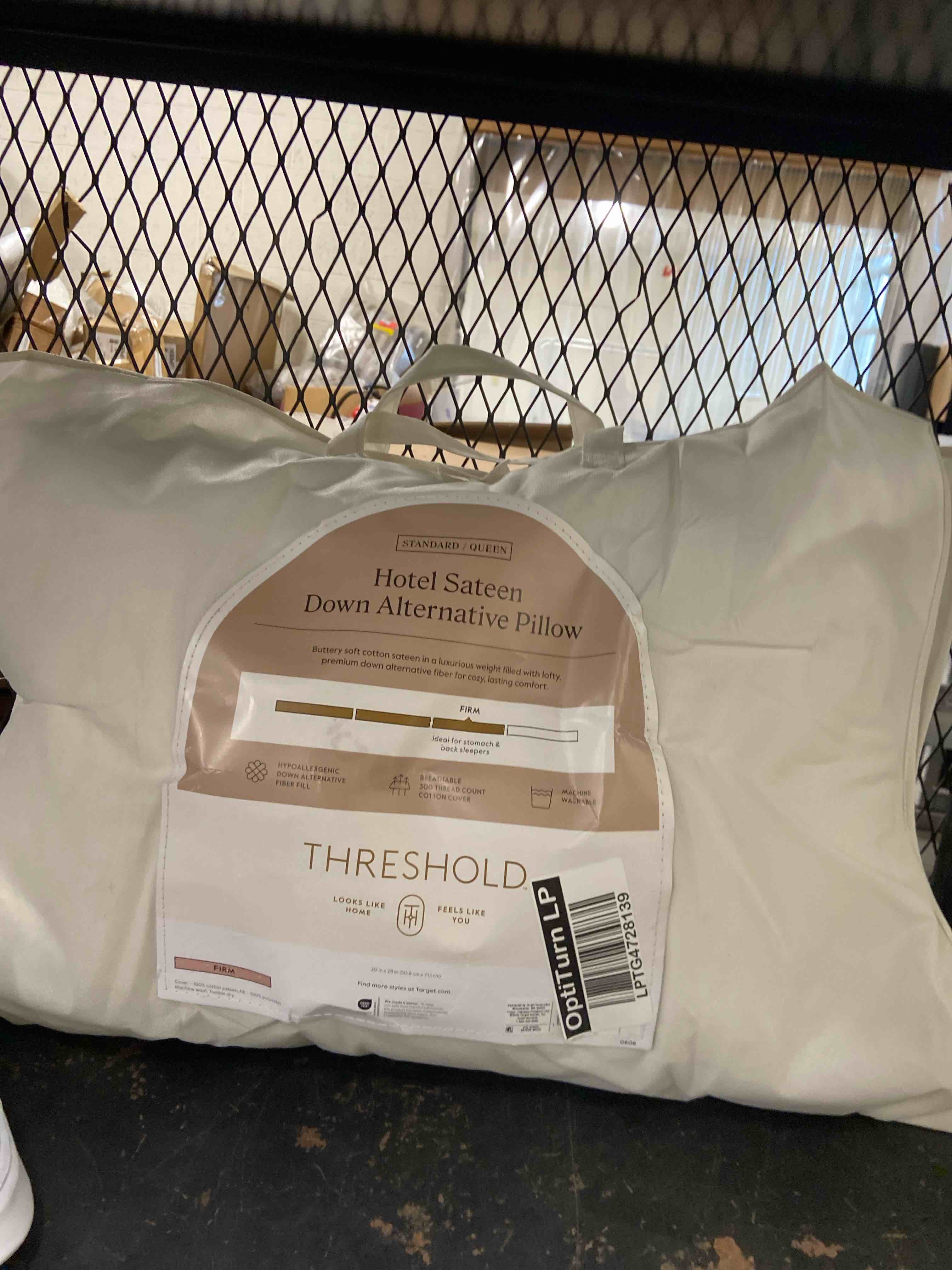 Condition photo showing New/Like New for chamber soft density pillow, standard/queen