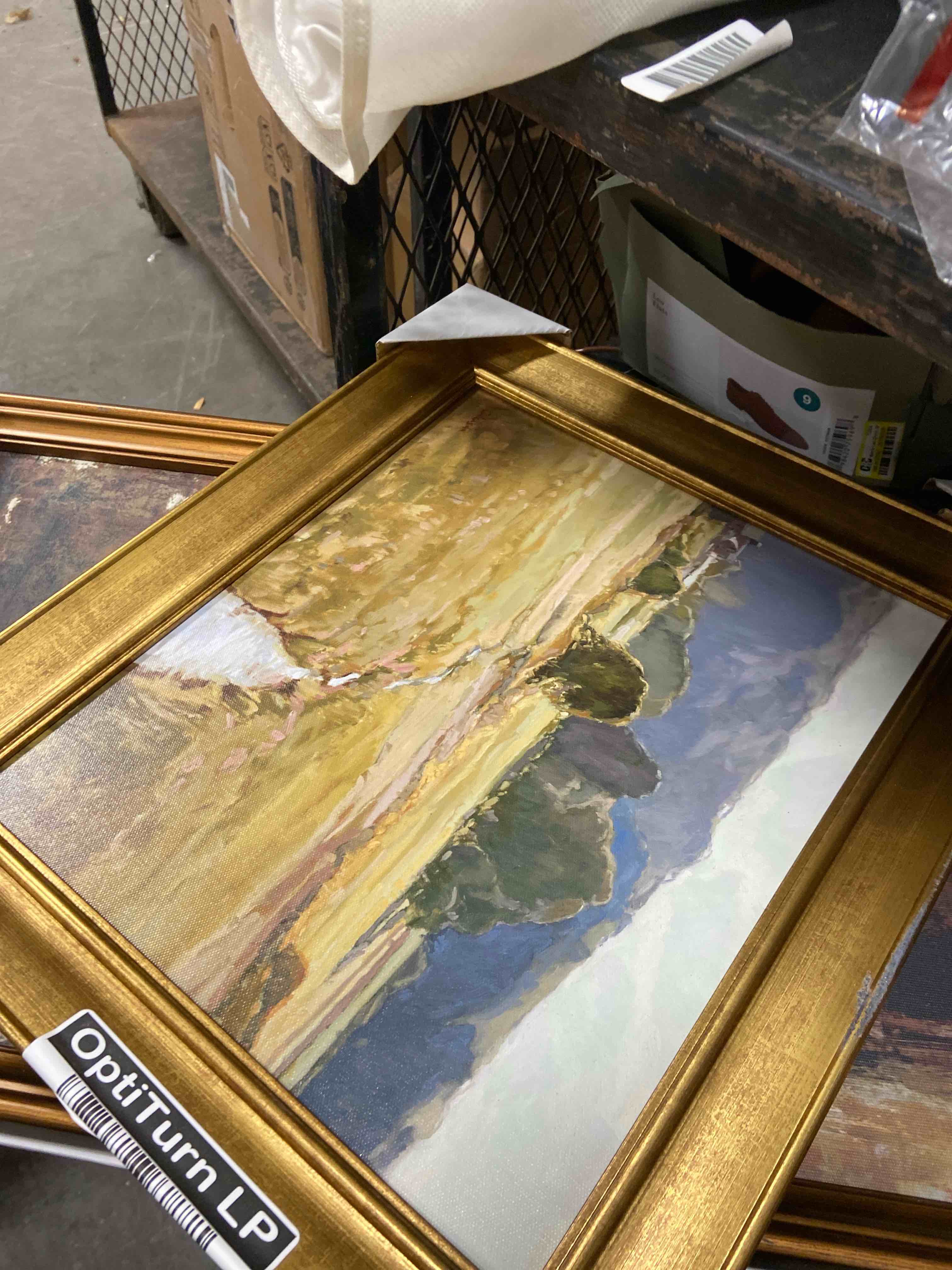 Condition photo showing New/Like New for 16" x 14" summer pasture framed wall art brass - threshold™ designed with studio mcgee