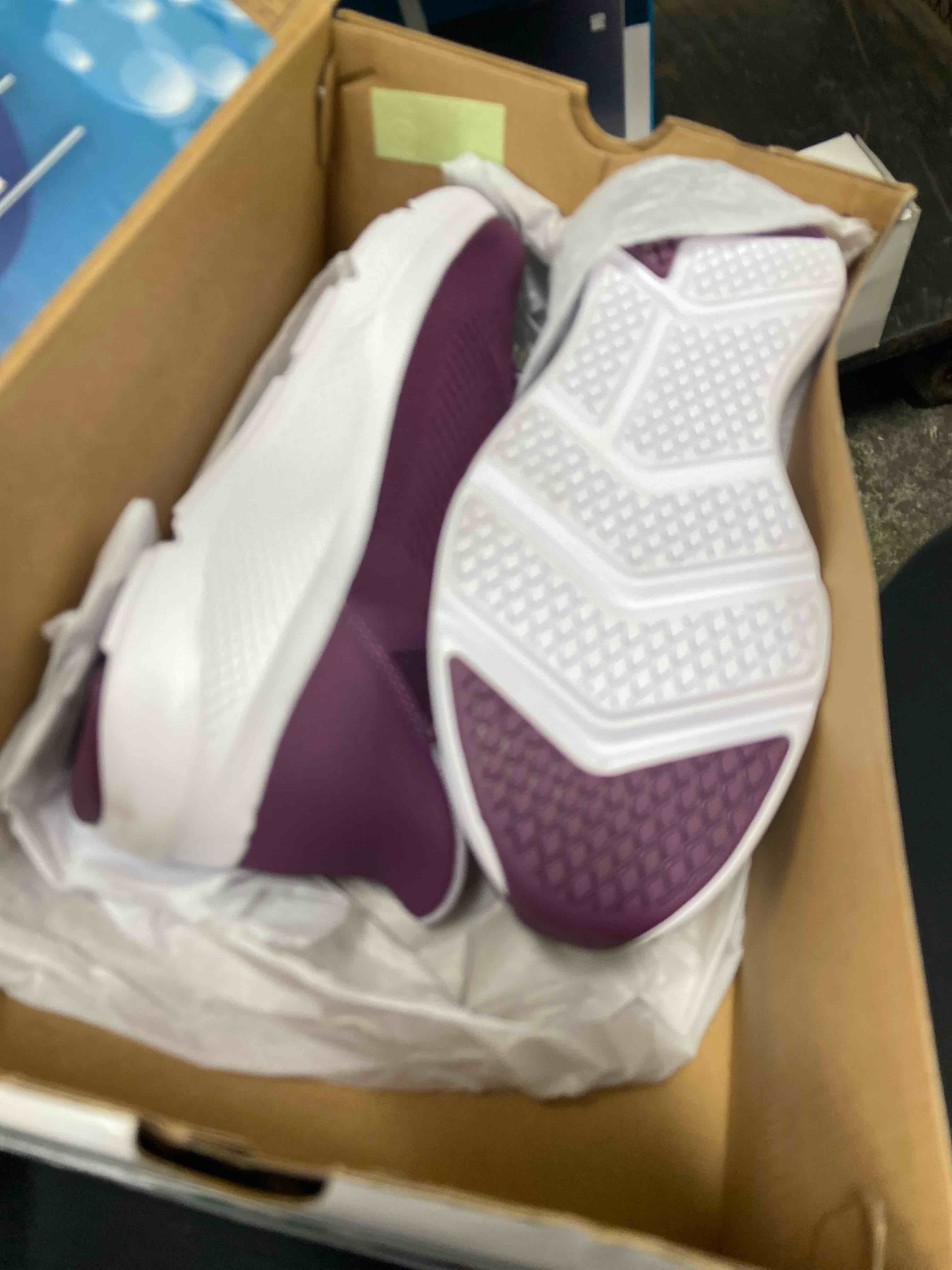 Condition photo showing New/Like New for s sport by skechers women's prancie step-ins sneakers - burgundy 9