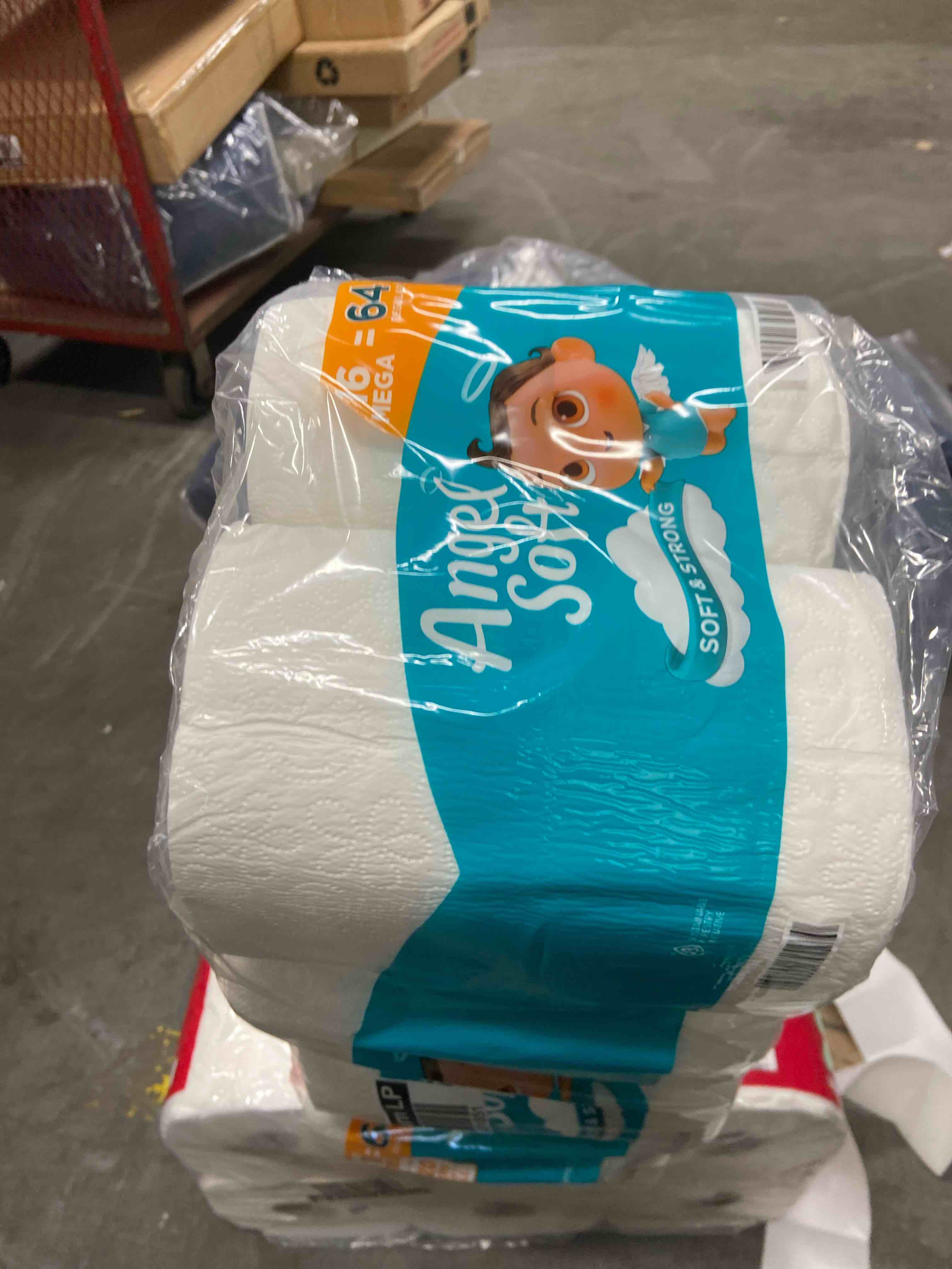 Condition photo showing New/Like New for angel soft toilet paper, 16 mega rolls = 64 regular rolls, soft and strong toilet tissue mega 320 sheet (pack of 16)
