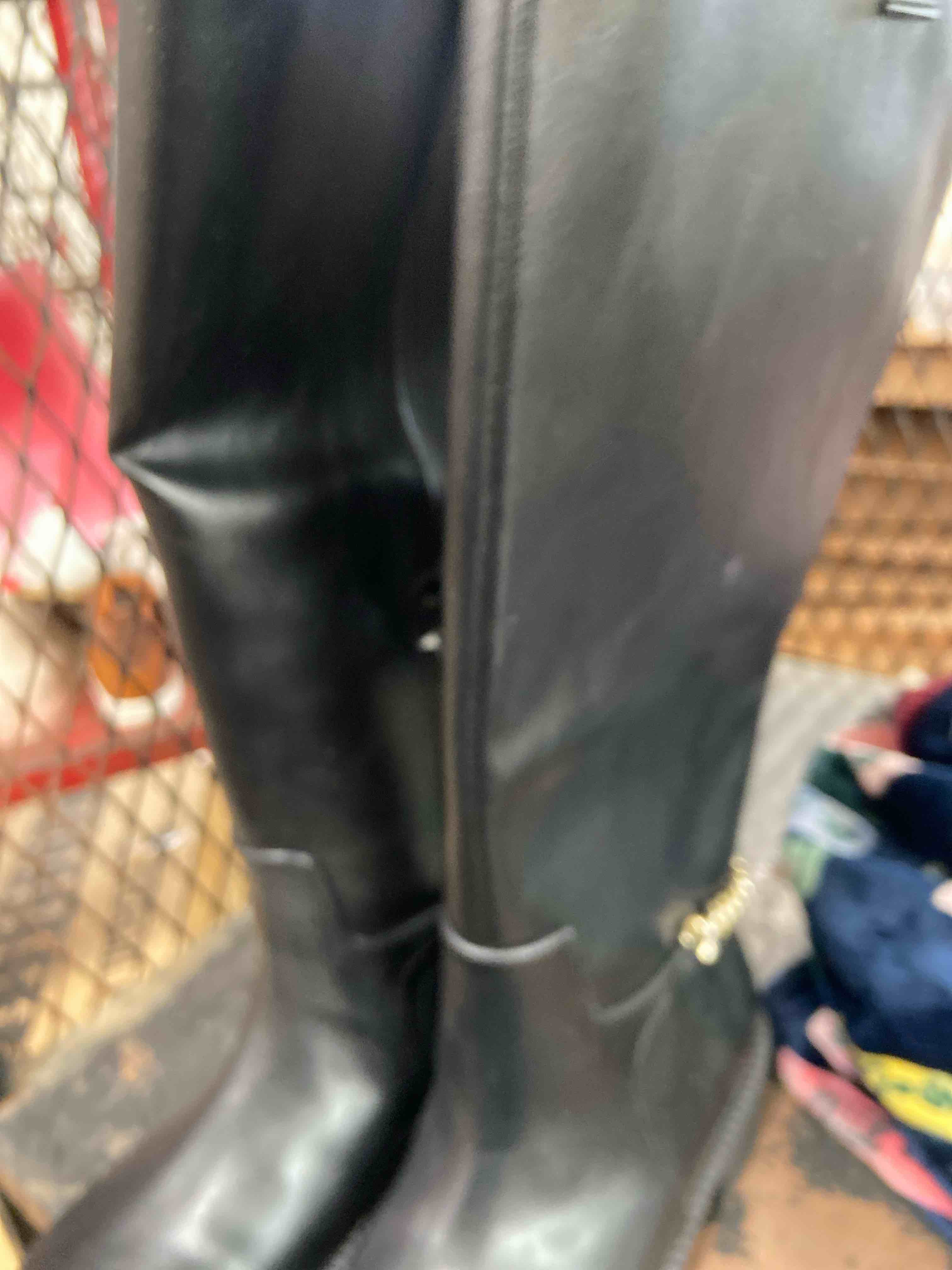 Condition photo showing New/Like New for women’s wide width & calf bobbi boots with memory foam insole - a new day™ black 8.5wc