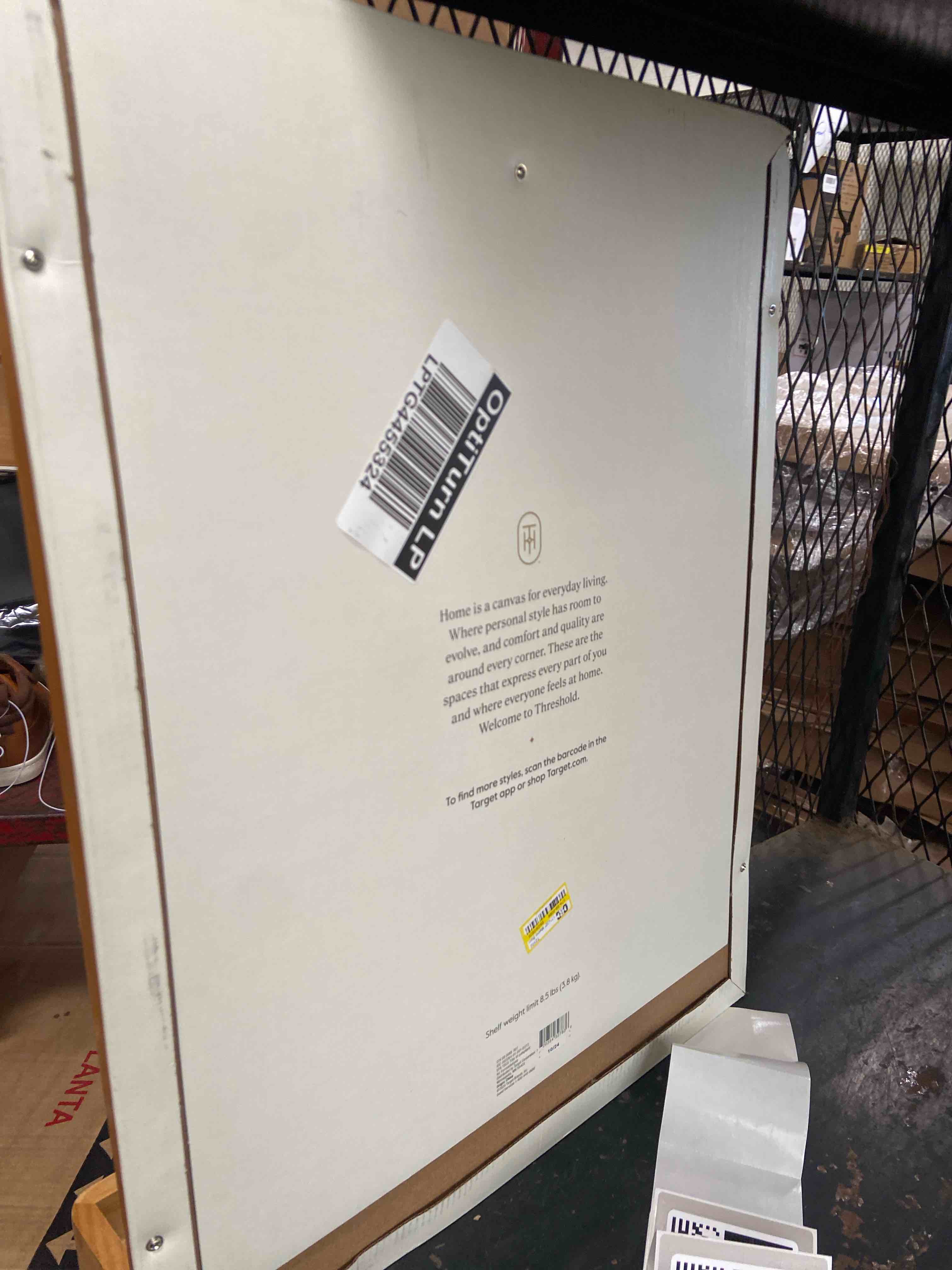 Condition photo showing Good Condition for 17"x20" memo board with shelf brown - threshold™