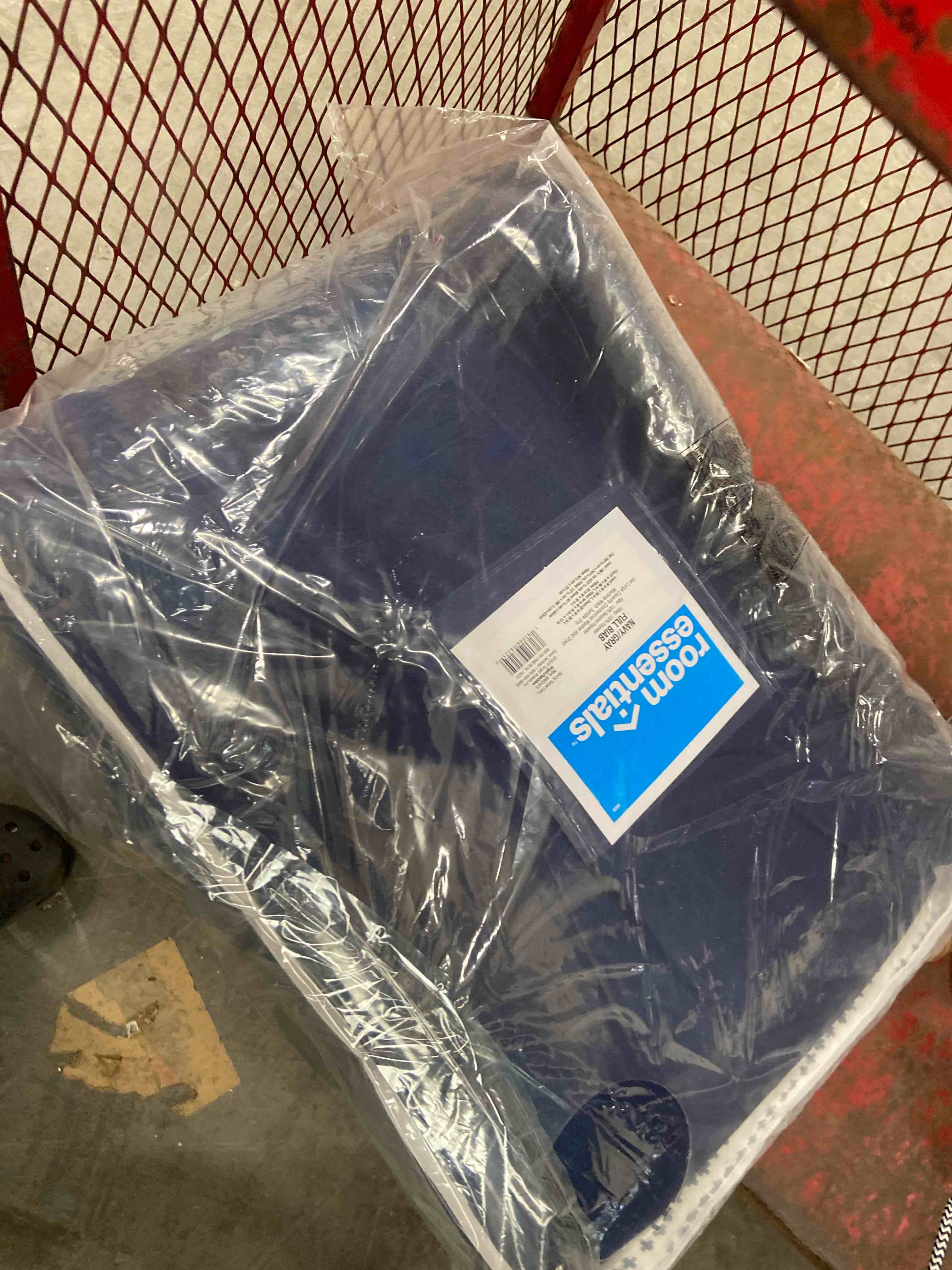 Condition photo showing New/Like New for 7pc full solid microfiber comforter & sheets set navy/gray - room essentials™: quilted, plain weave, oeko-tex certified