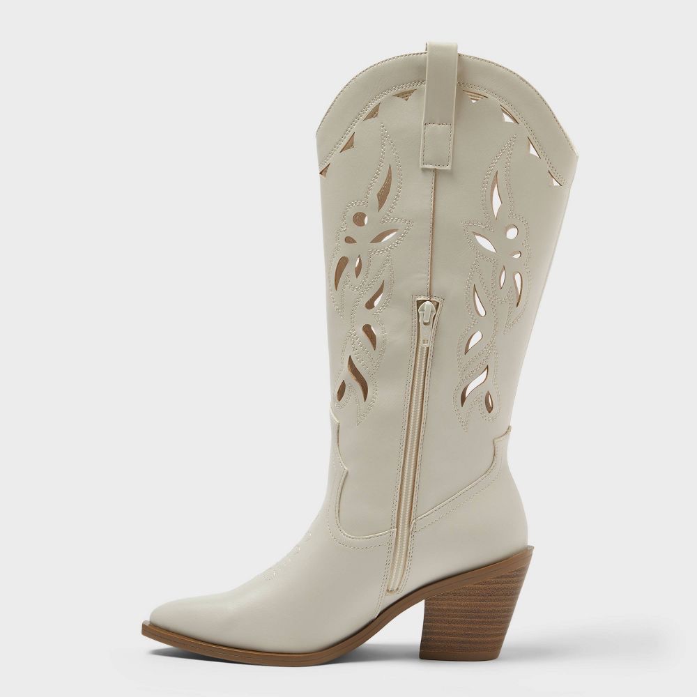 women tiana western boots with memory foam insole - universal thread cream