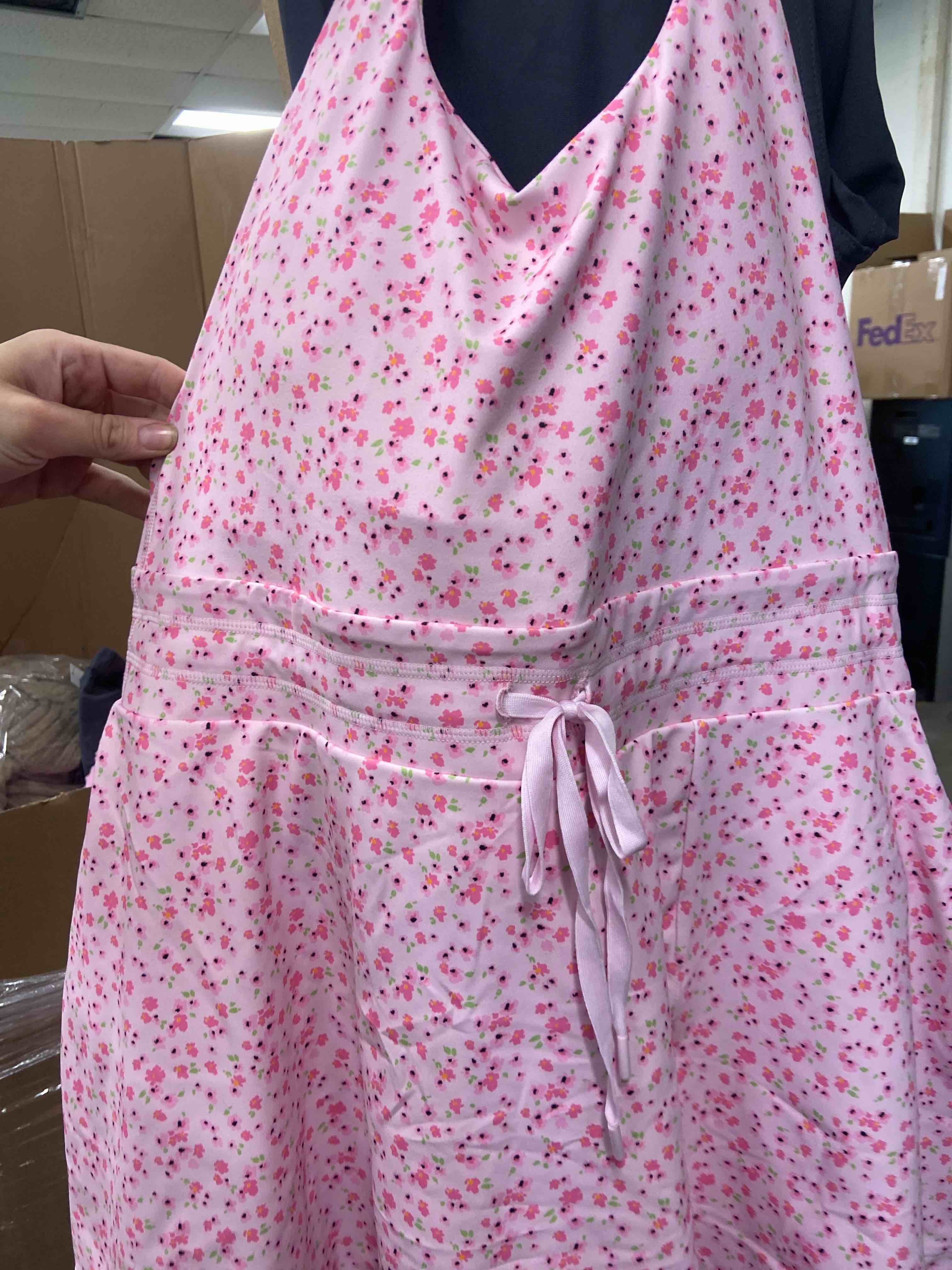 Condition photo showing New/Like New for blogilates women's mommy & me game set match dress - pink floral print xl