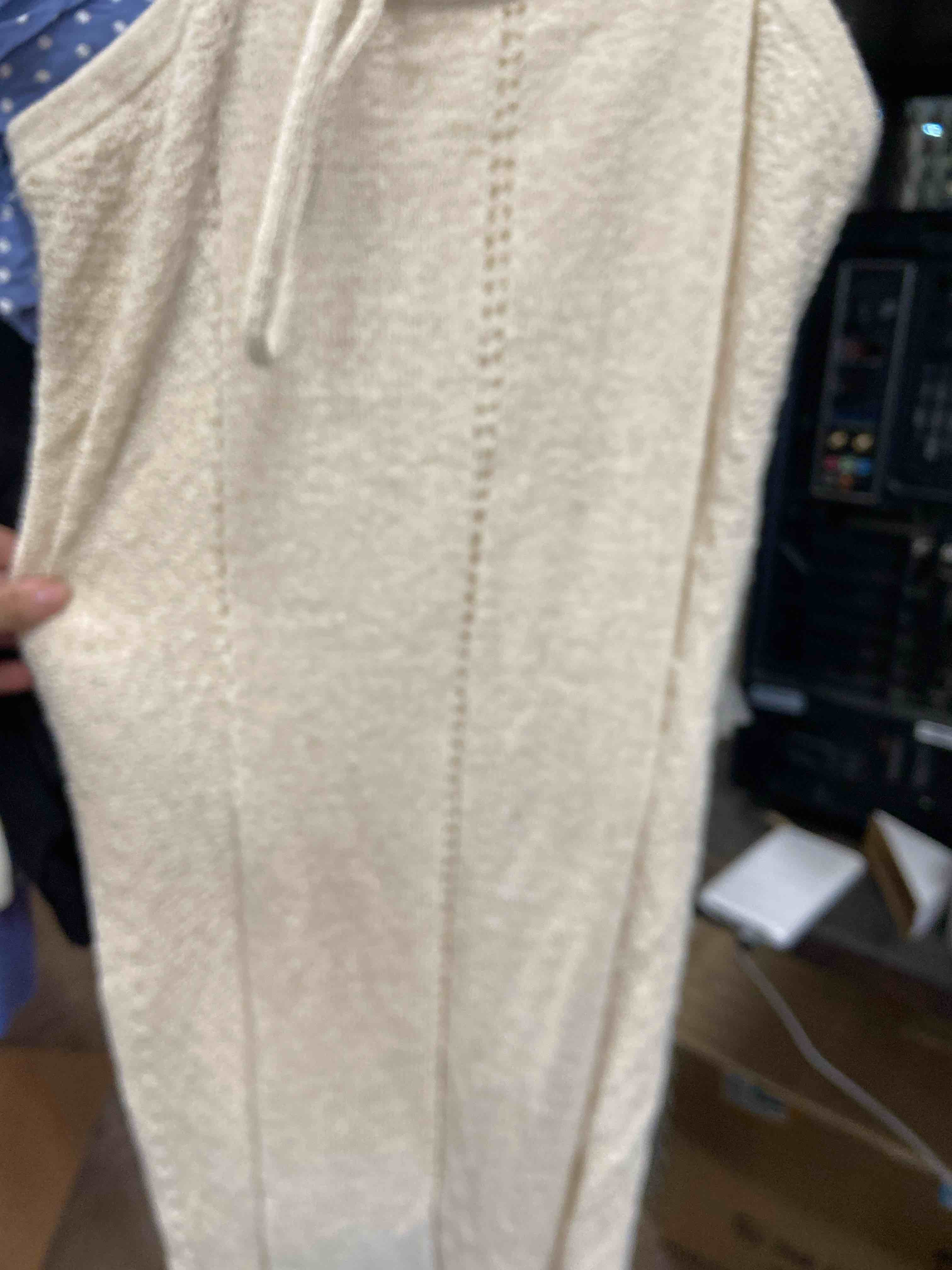 Condition photo showing New/Like New for women's midi tape yarn sweater dress - a new day™ cream m