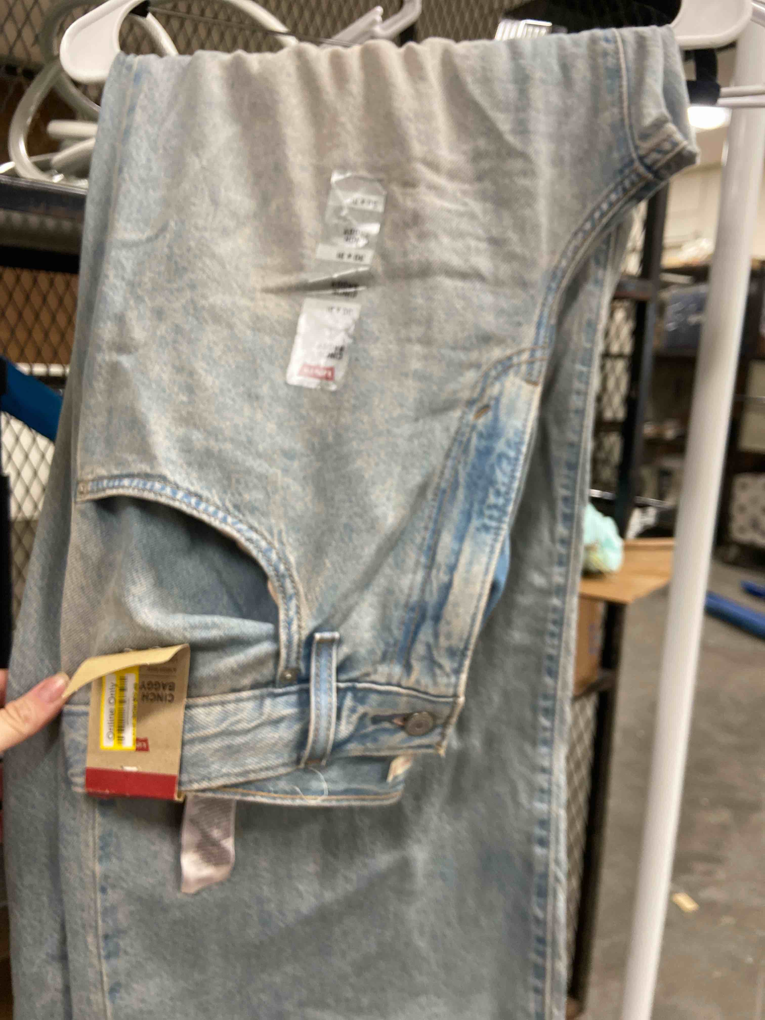 Condition photo showing New/Like New for levi's® women's cinch baggy jeans - a little hazy 30
