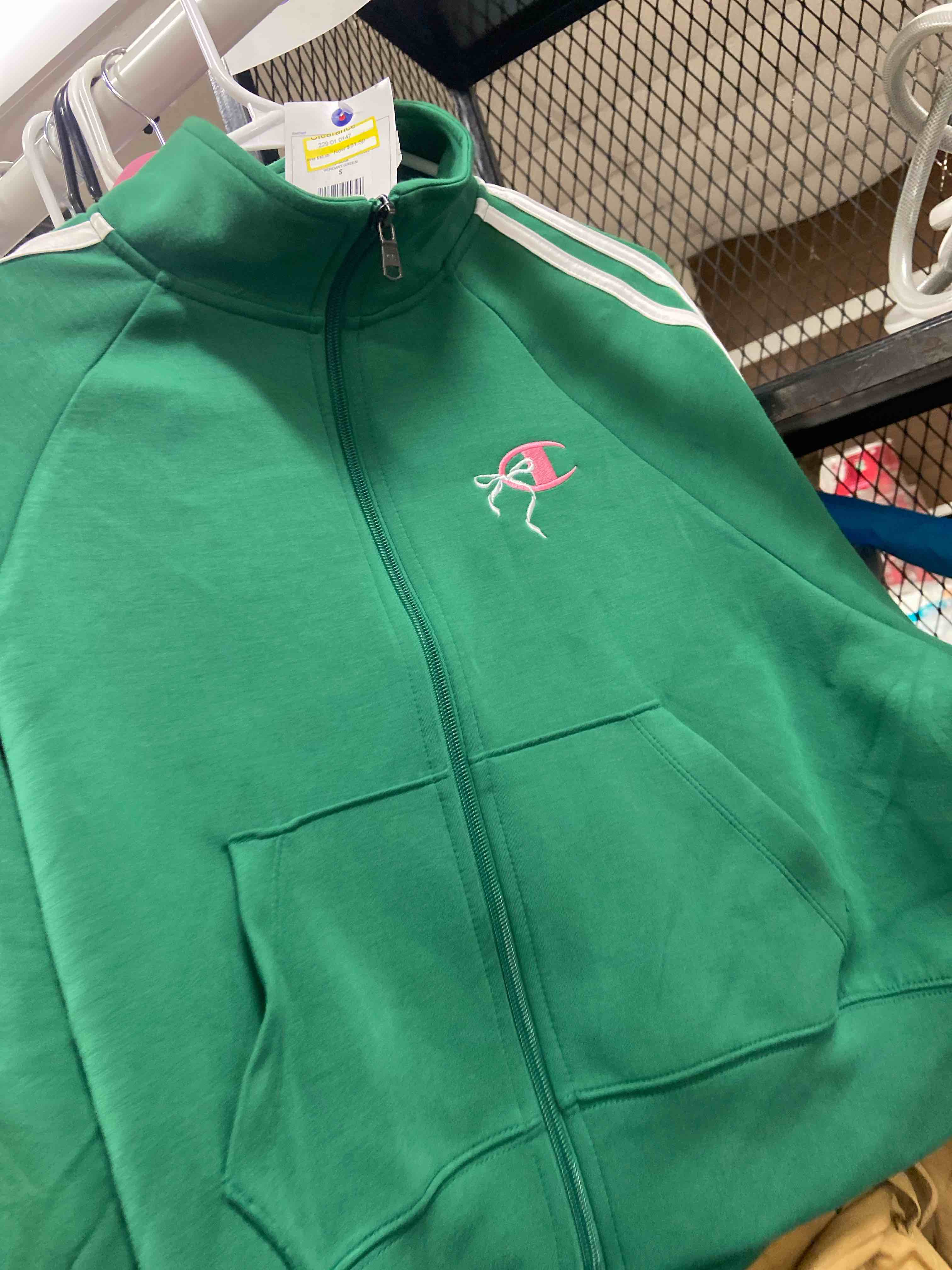 Condition photo showing New/Like New for champion women's in the stands full zip top - green s