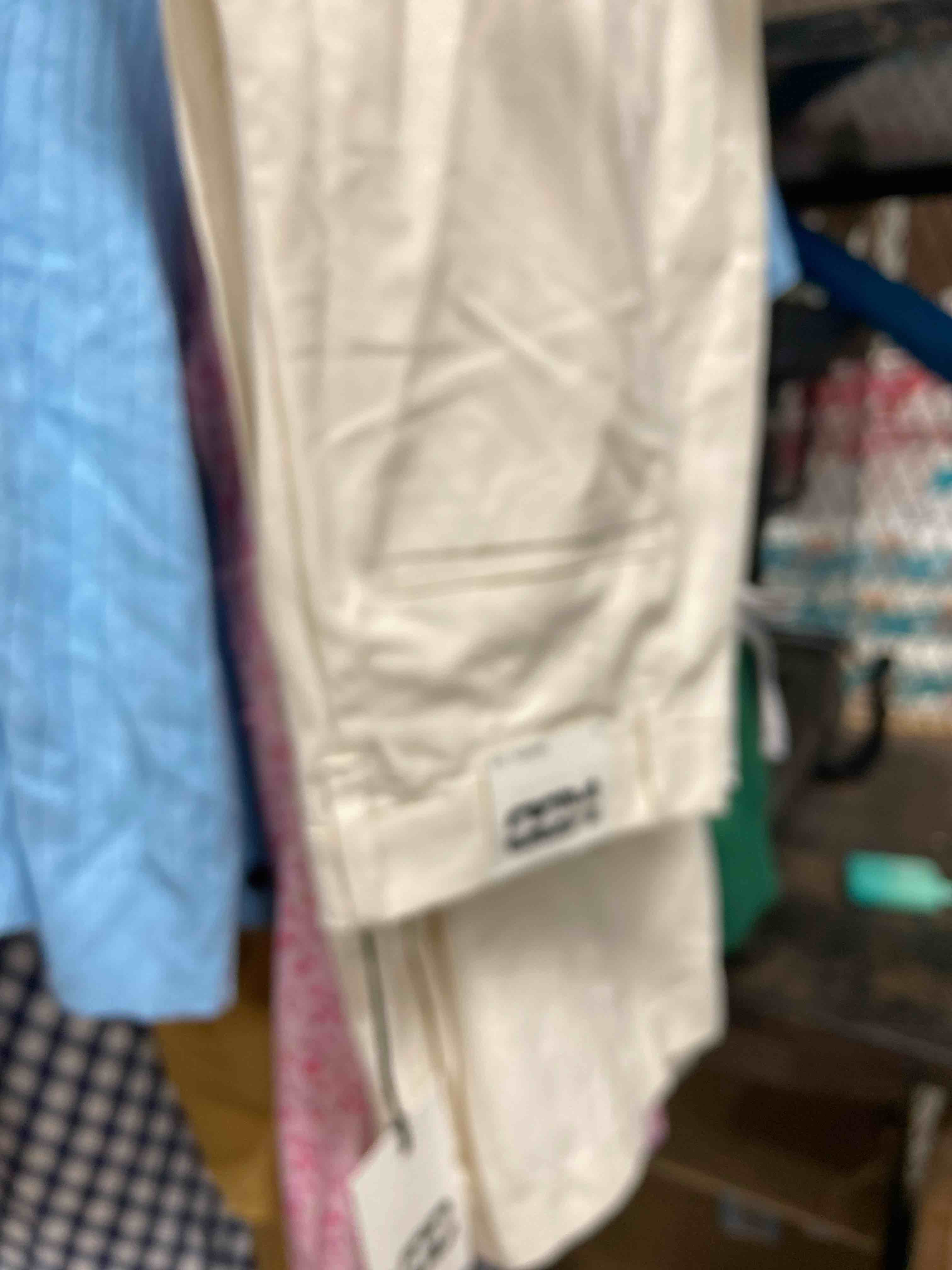 Condition photo showing New/Like New for kbb by kahlana women's 'the mid-rise barrel leg trousers' - cream 4