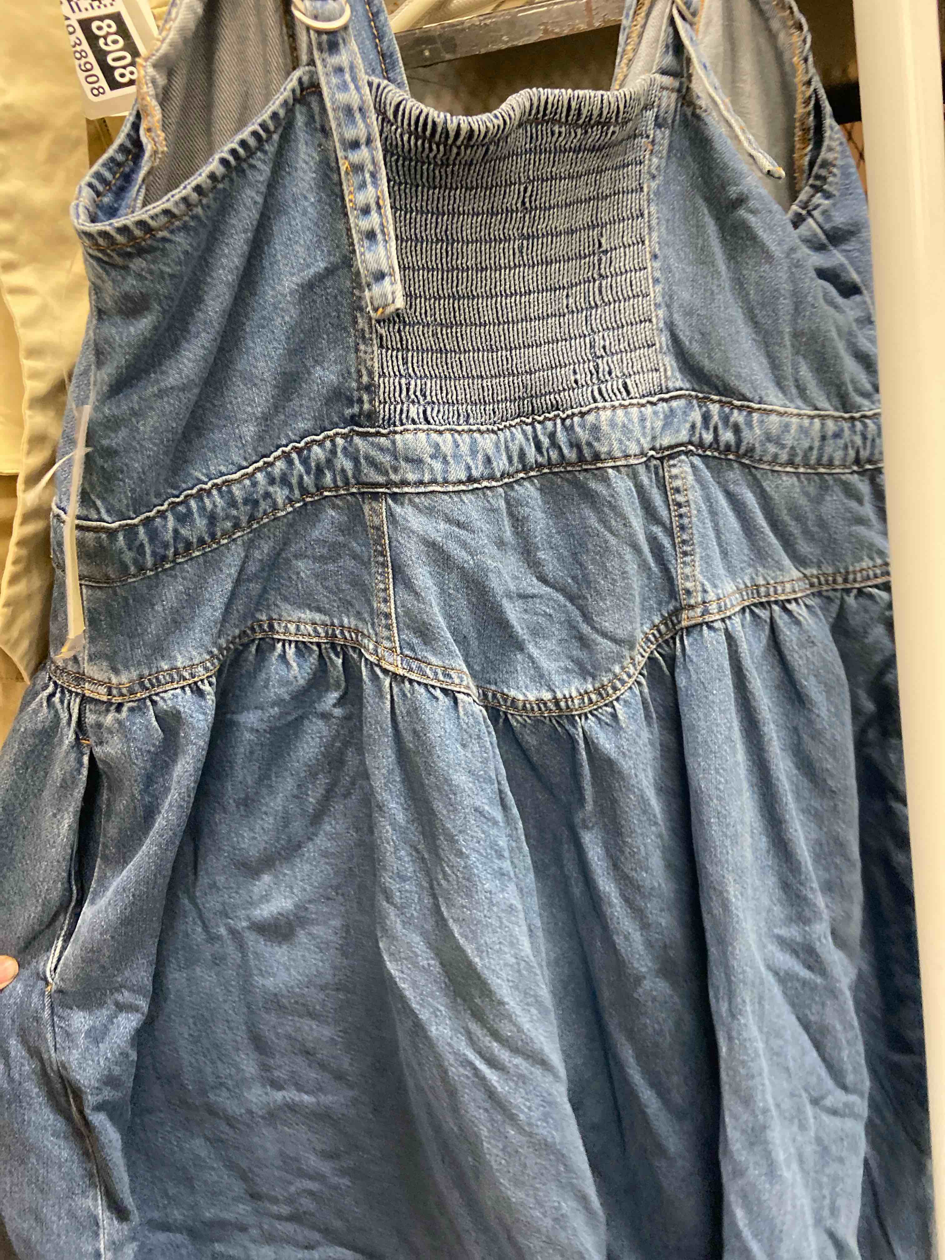 Condition photo showing New/Like New for women's sleeveless corset denim midi dress - universal thread™ light wash 16