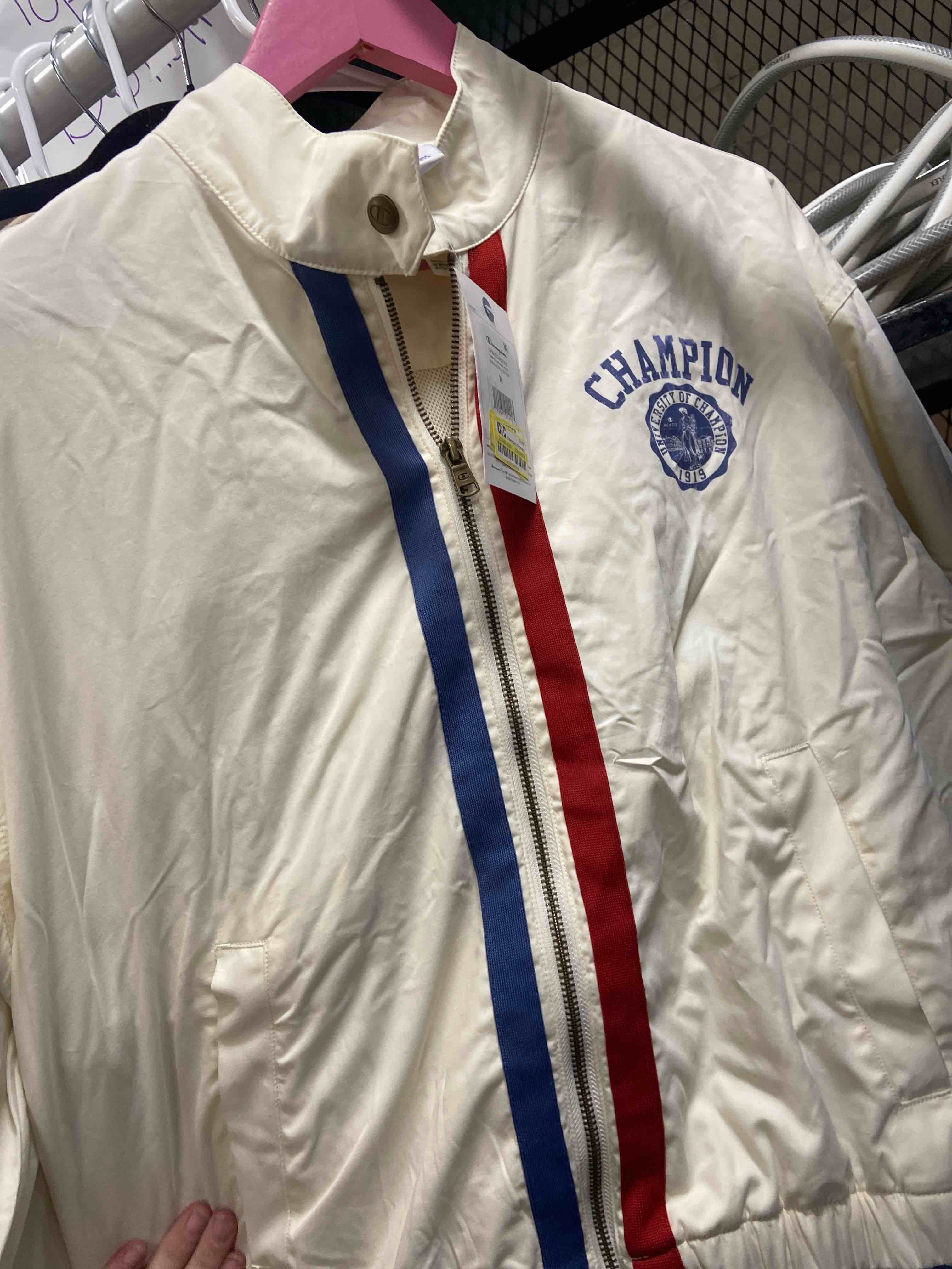Condition photo showing New/Like New for champion women's game day full zip top - cream xl