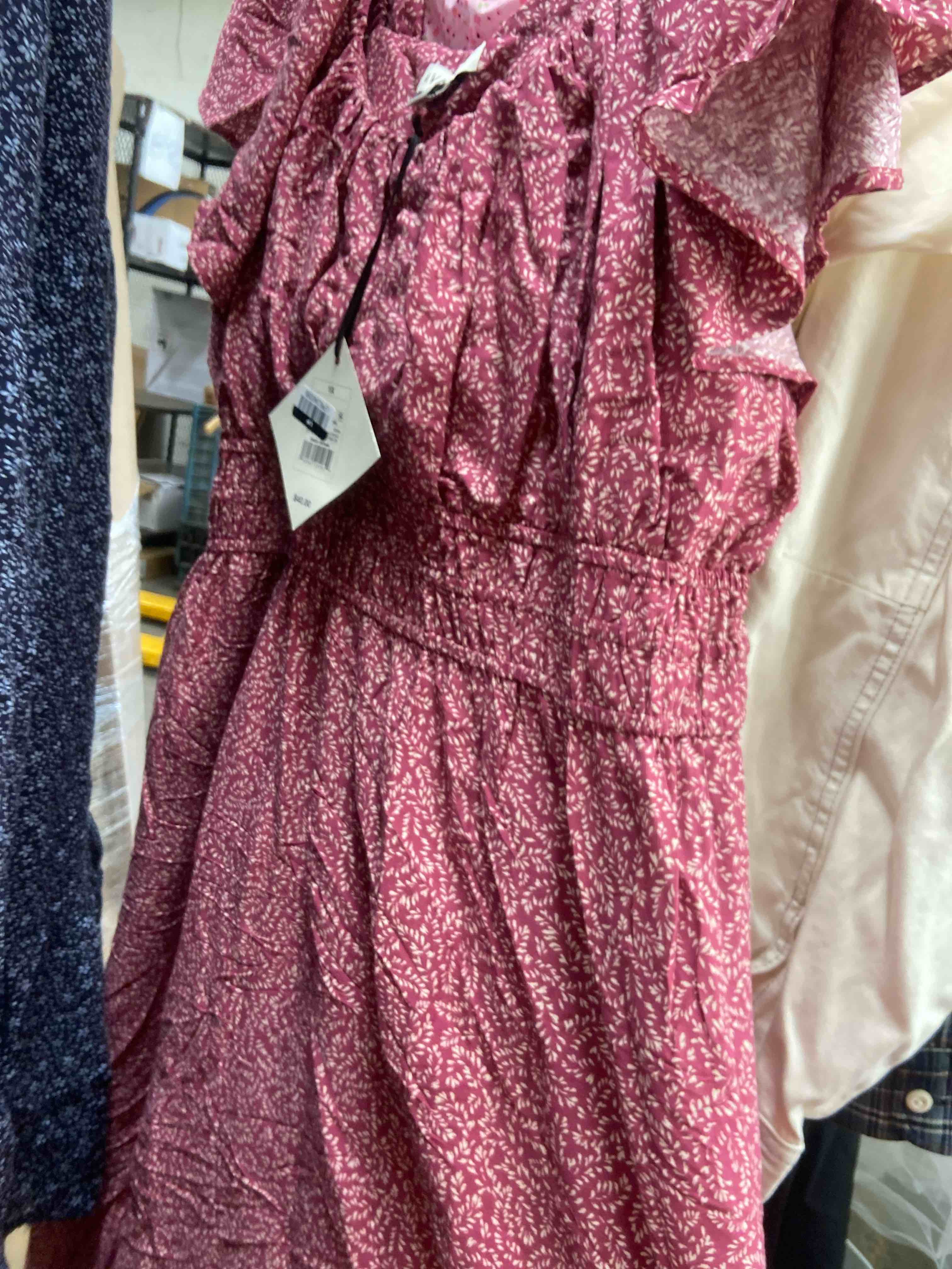 Condition photo showing New/Like New for women's flutter short sleeve maxi dress - ava & viv™ berry floral 1x