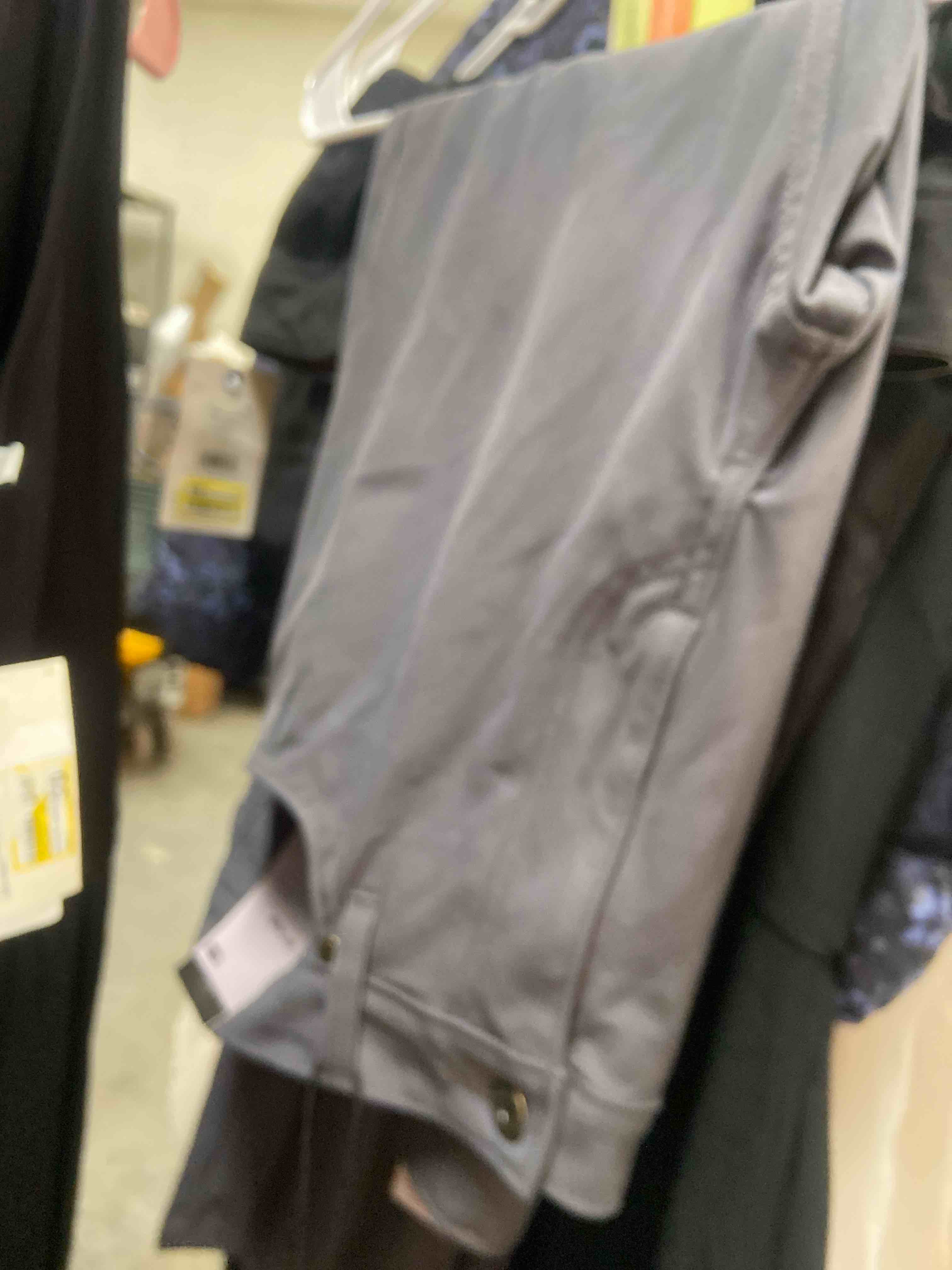 Condition photo showing New/Like New for levi's® men's 511™ slim tech five pocket pants - charcoal gray 34x32: midweight knit, stretch, mid rise, fly button & zipper