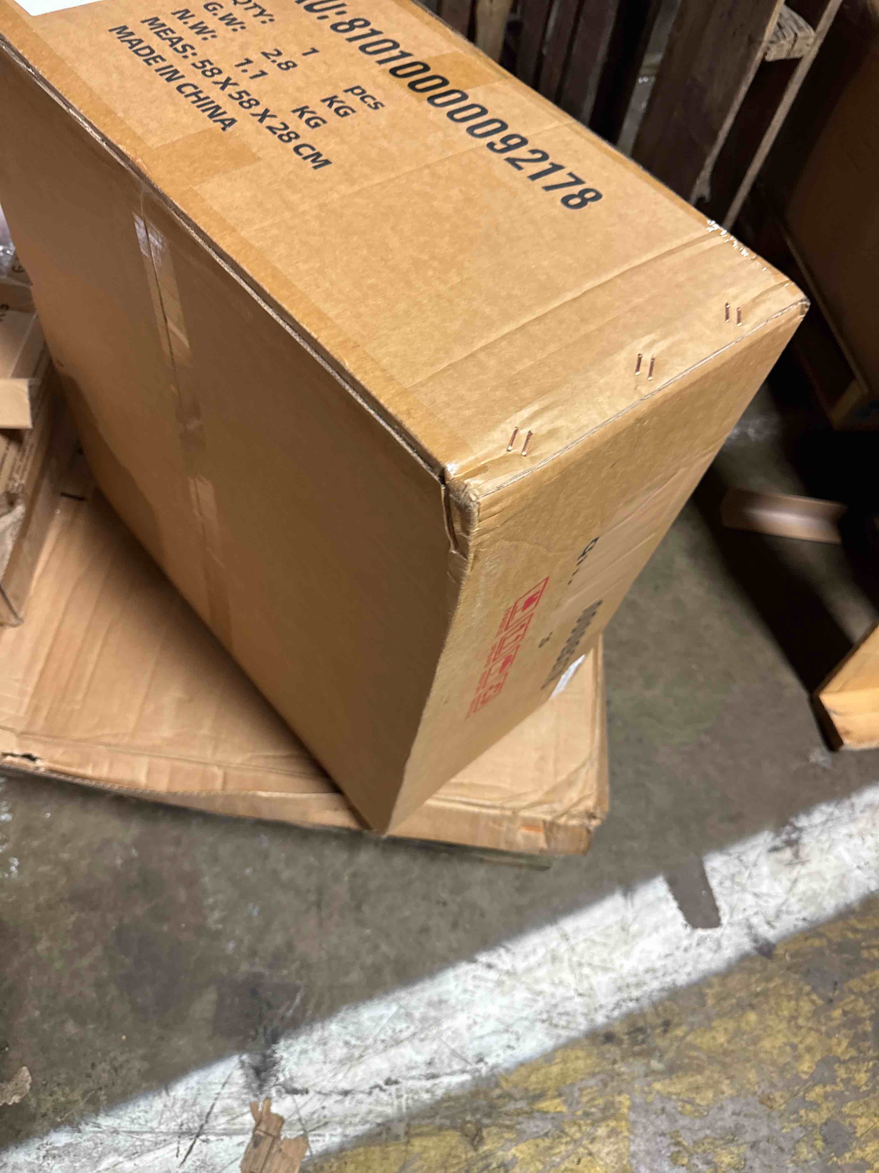 Condition photo showing New/Like New for zicbol 19.69-in matte black indoor 1 -light led semi-flush mount light with fabric shade