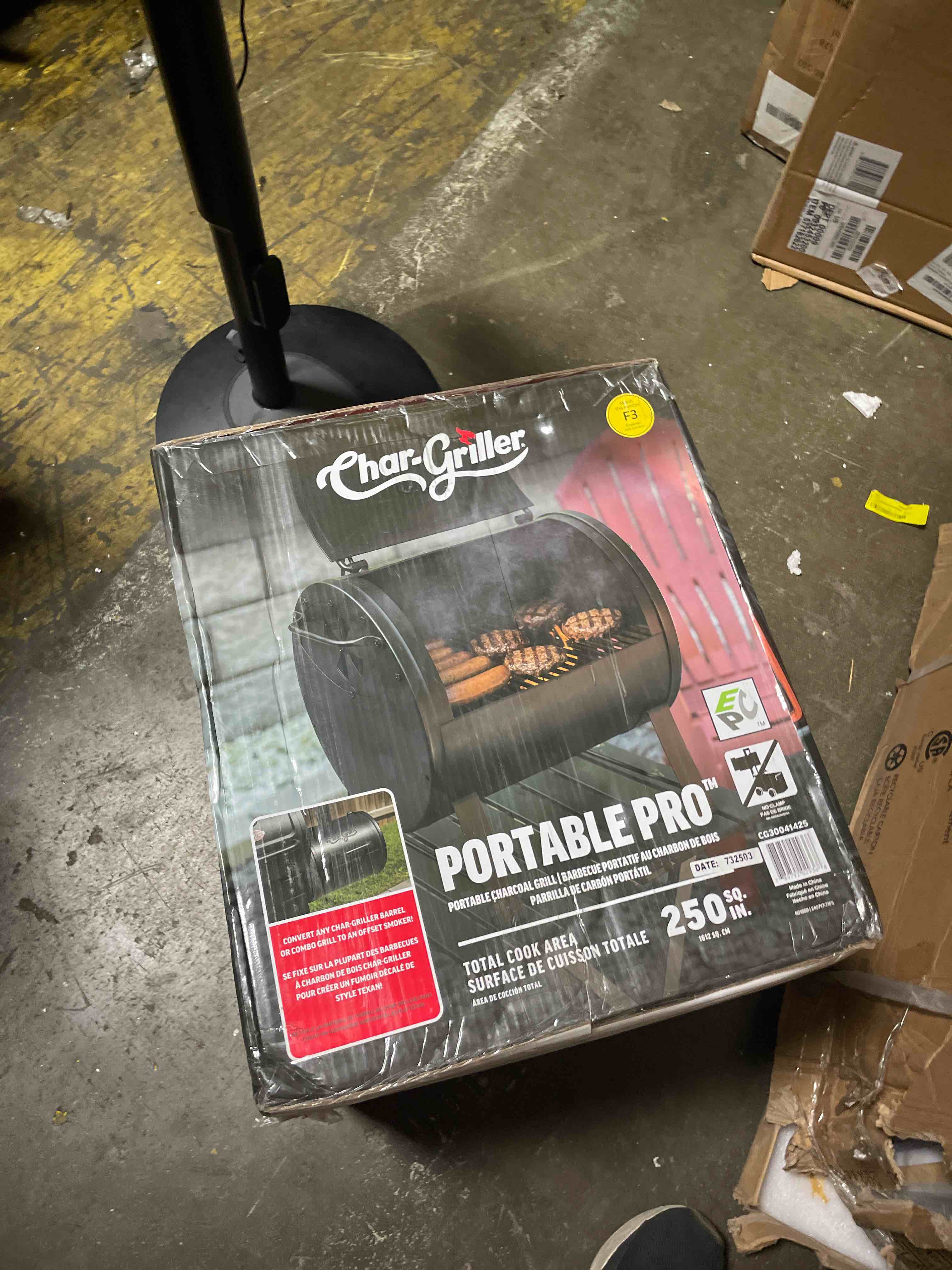 Condition photo showing Good Condition for char-griller® portable pro™ portable charcoal grill and side fire box
