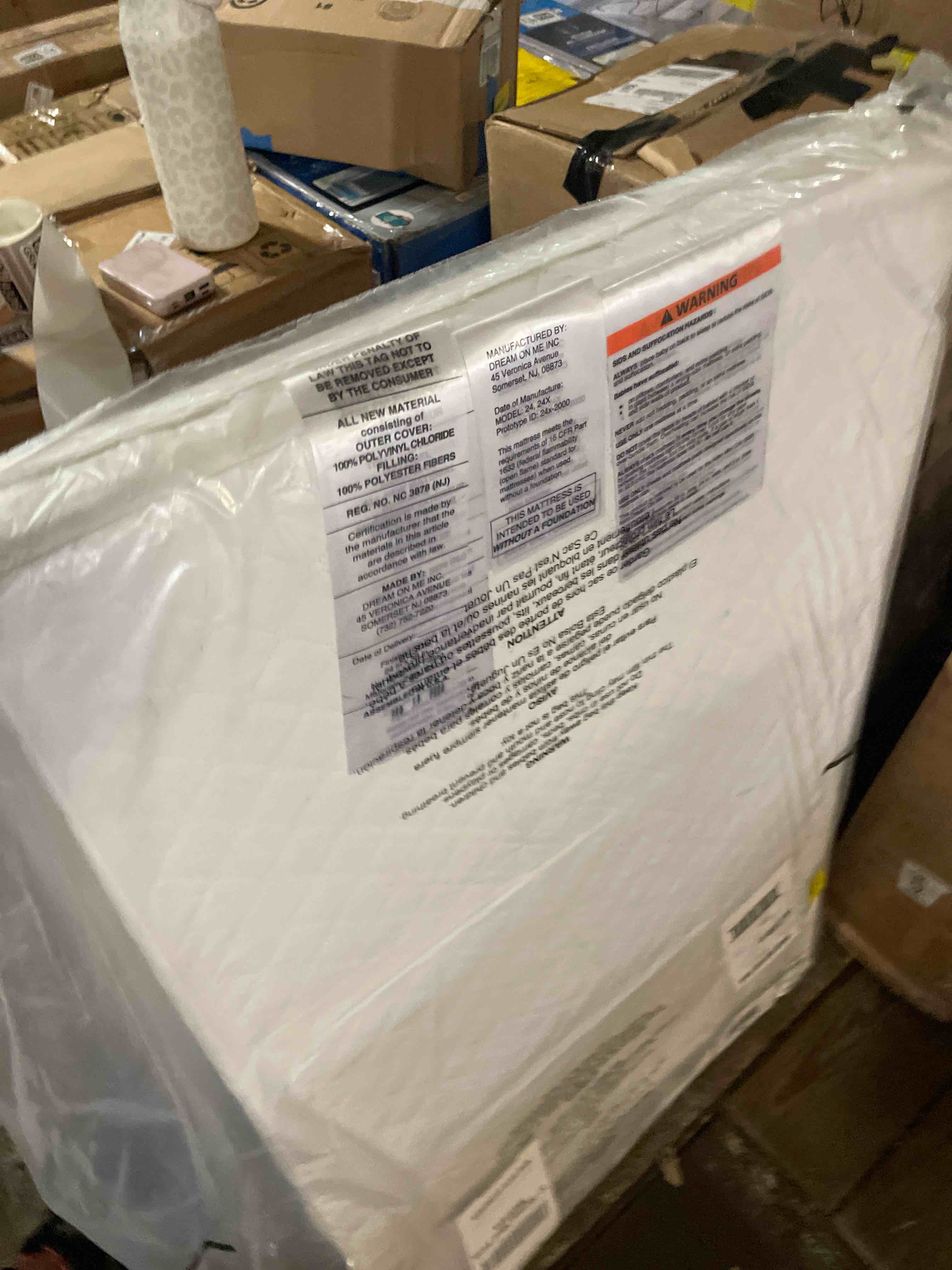 Condition photo showing New/Like New for dream on me breathable 2-in-1 portable/mini crib mattress, greenguard gold | made in usa, dual sided, waterproof cover, astm & cpsc tested, fits portable and mini crib 32" x 24" 3", not for playards breathable fabric