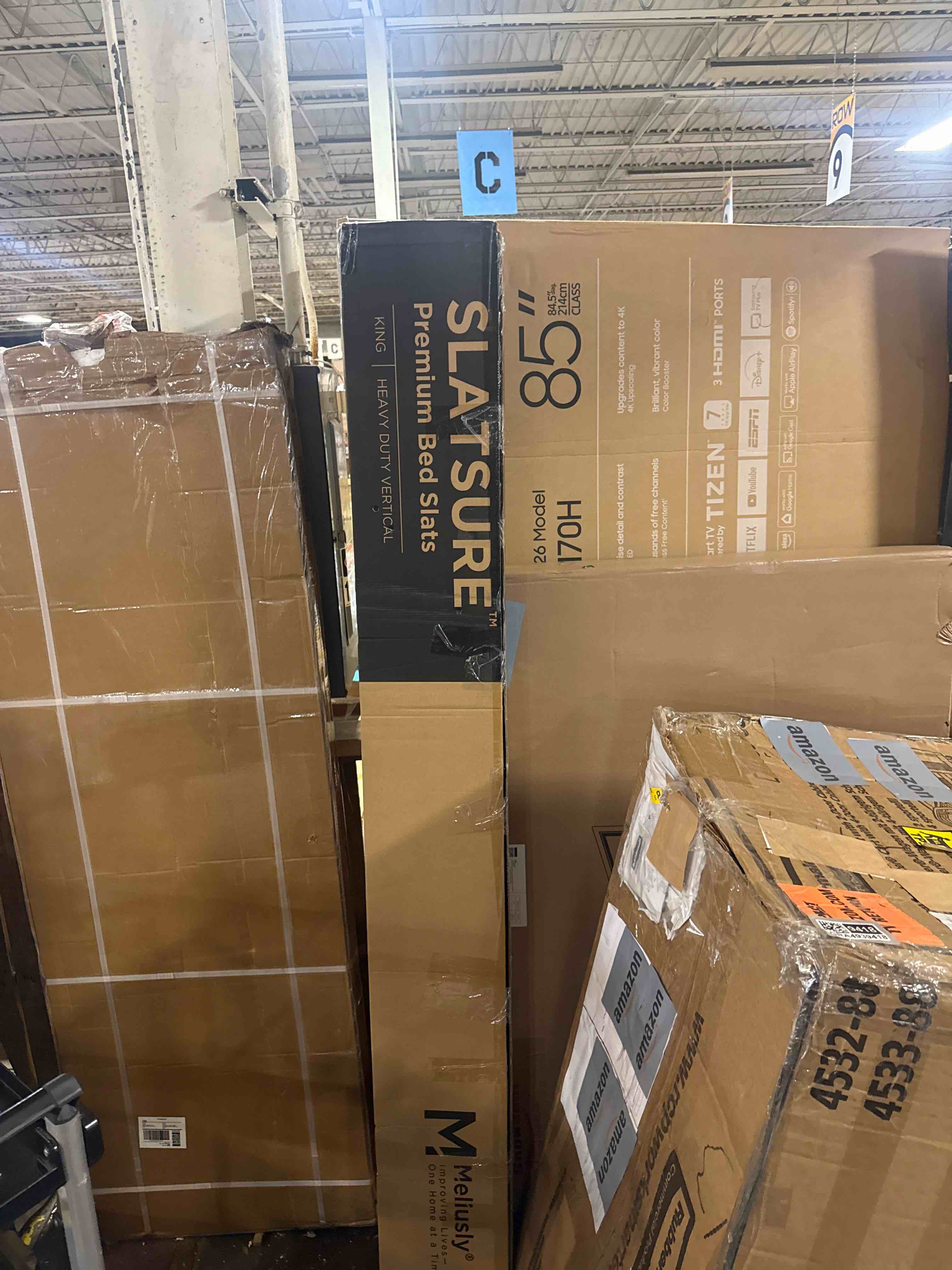 Condition photo showing New/Like New for meliusly slatsure king size bunkie board – heavy duty vertical bed slats & foldable wooden support board for sagging mattress or platform bed frame, box spring alternative and replacement