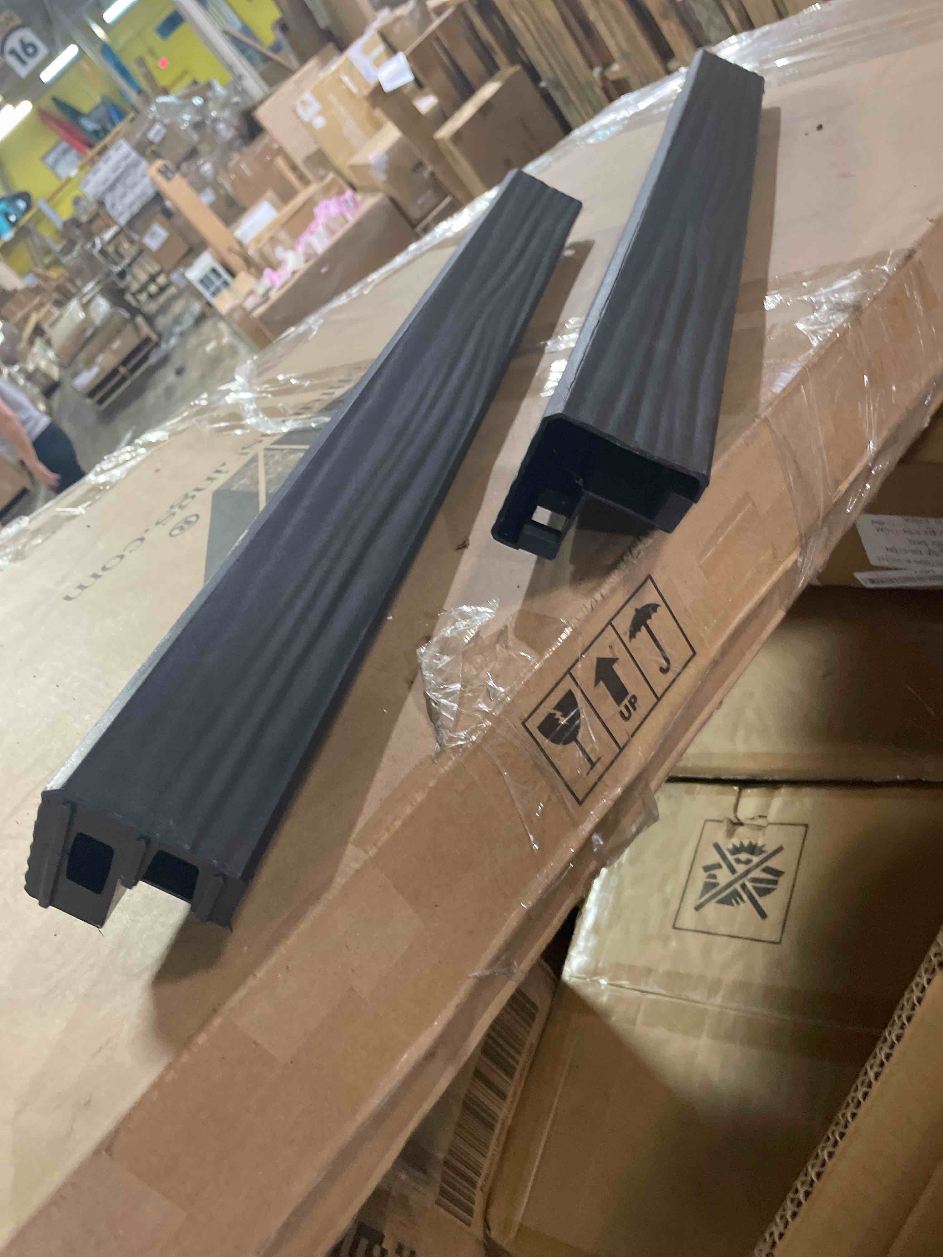Condition photo showing As Is for 4 pieces wac lighting h track 8ft single circuit field cuttable 120v track for h style 3-wire track fixtures with 2 endcaps in black black 8 feet h-series single circuit