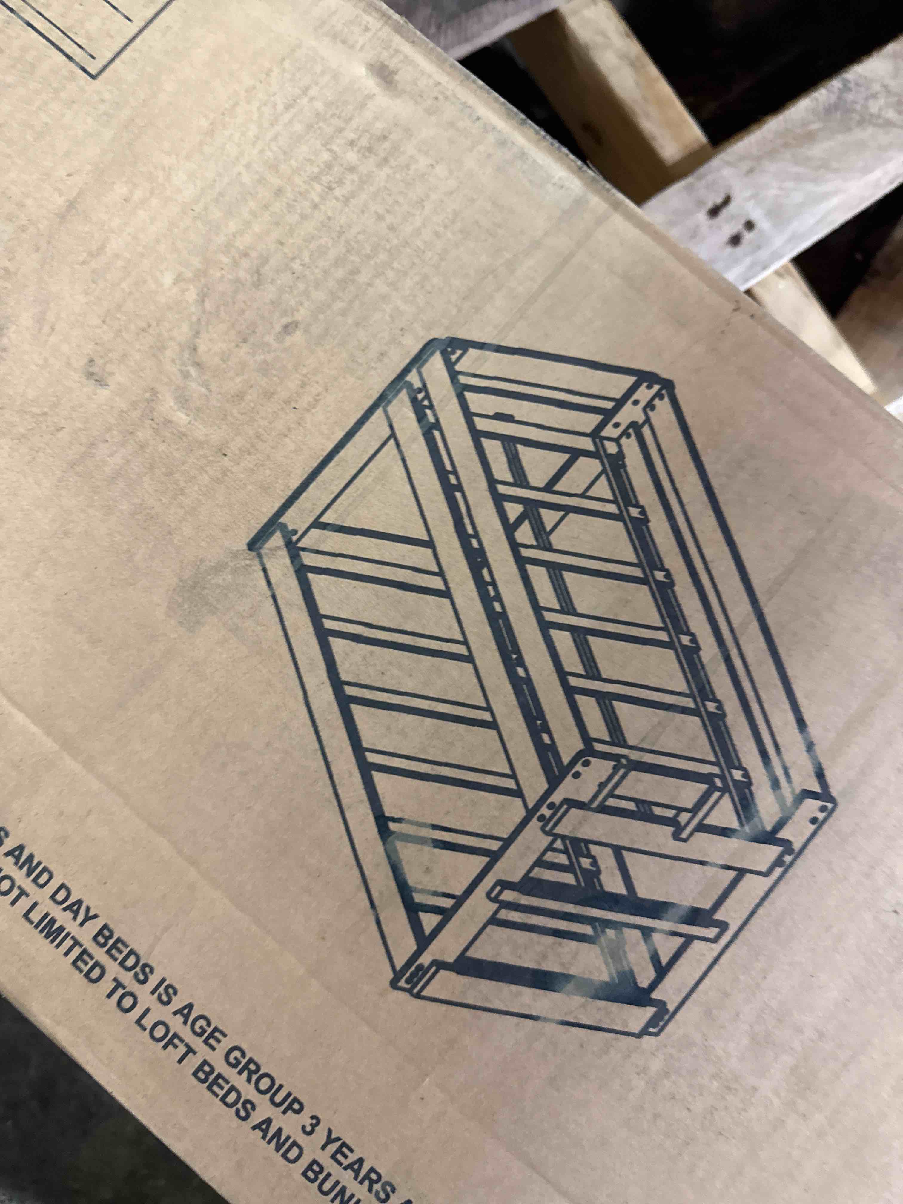 Condition photo showing New/Like New for linique queen over queen bunk bed with built-in storage cabinets and charging station,solid pine wood bunk bed with ladder and safety guardrails,white( similar see pics)