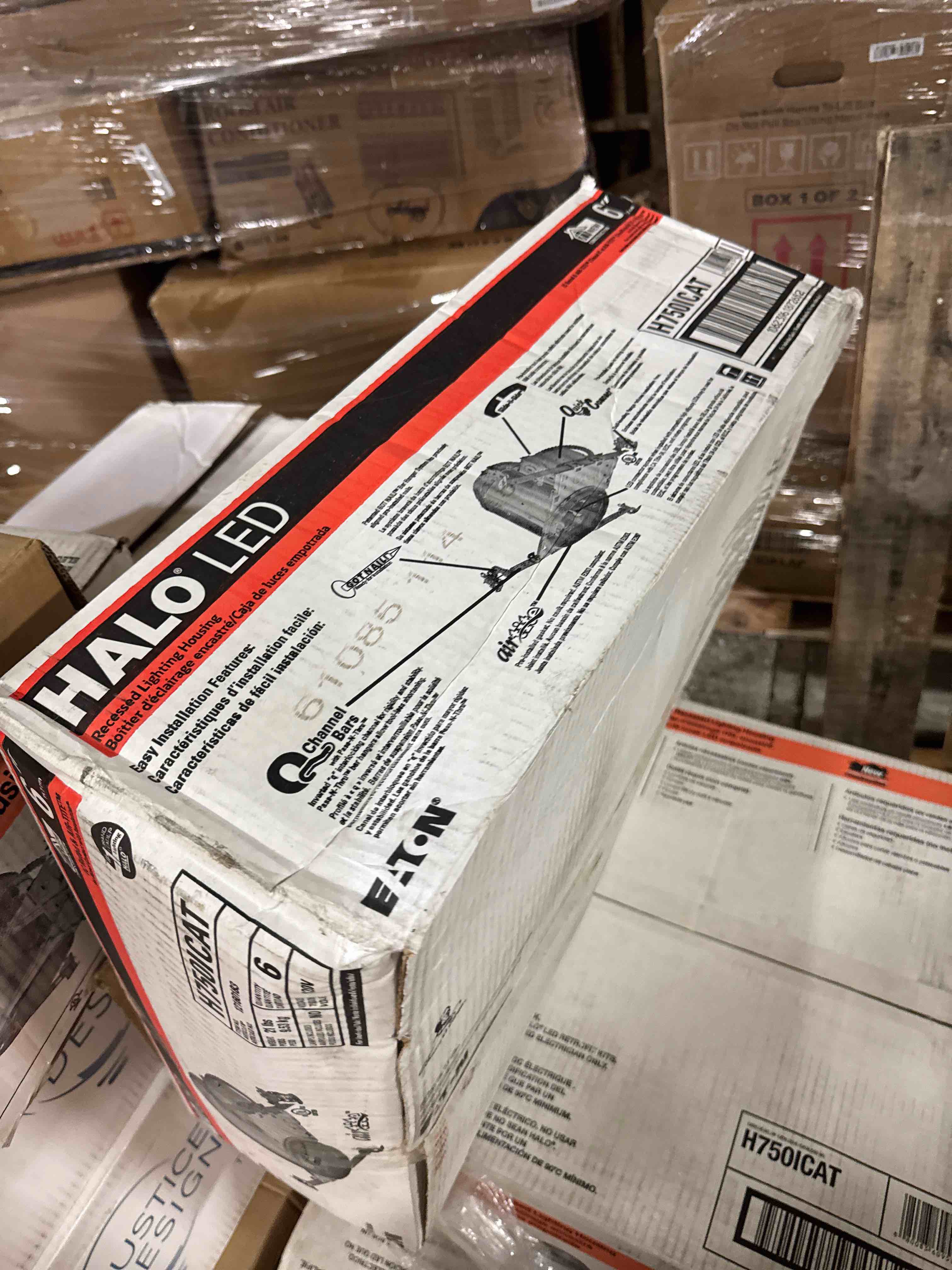 Condition photo showing New/Like New for halo recessed h750icat-6pk led housing, ic air-tite, for listed led modules (6 pack), 6"