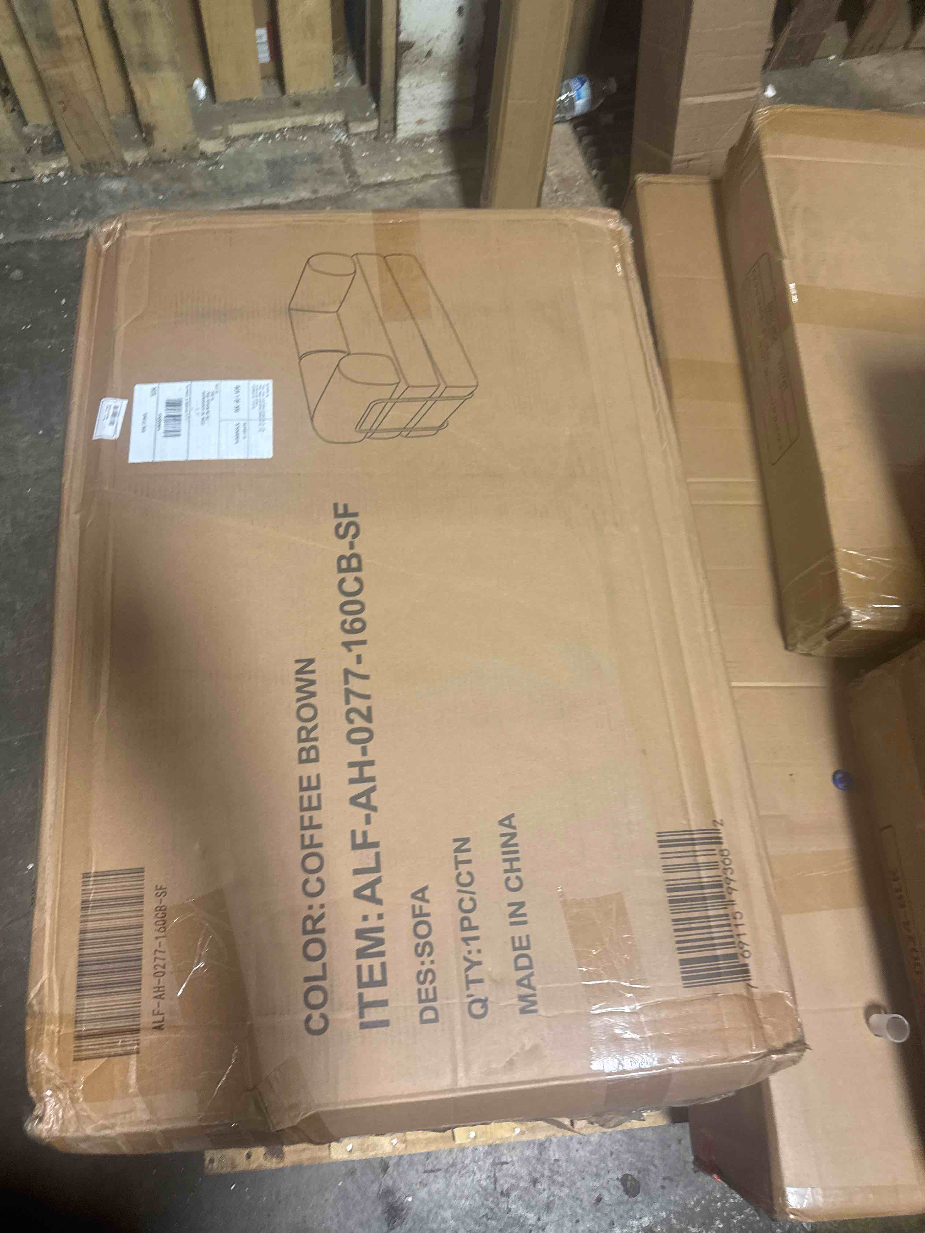 Condition photo showing New/Like New for coolhut combination sofa  (coffee, brown color)