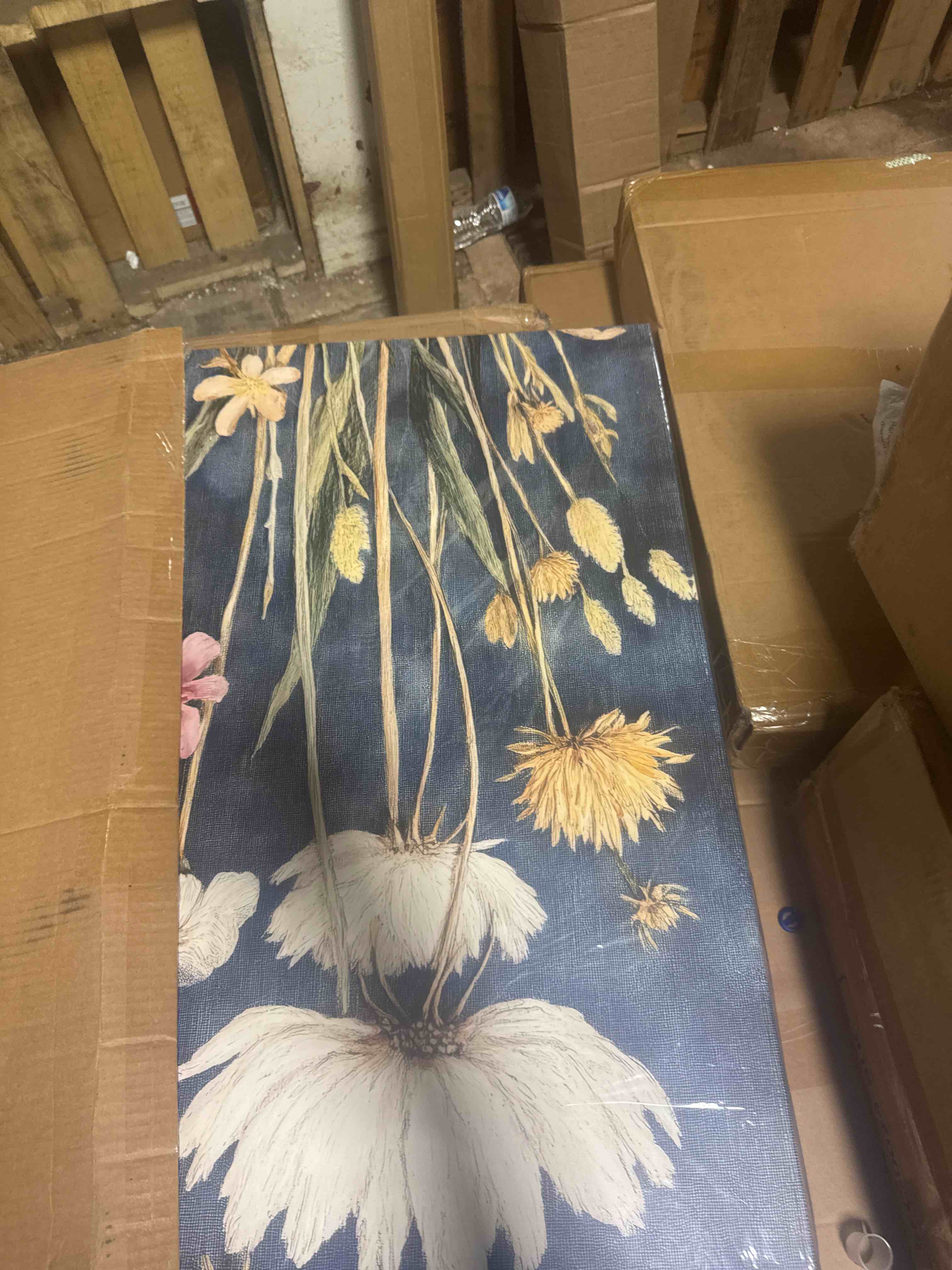 Condition photo showing New/Like New for landscape canvas wall art, abstract floral forest, modern pictures, artwork decoration for living room kitchen bathroom office, landscape prints, art wall hanging, decor