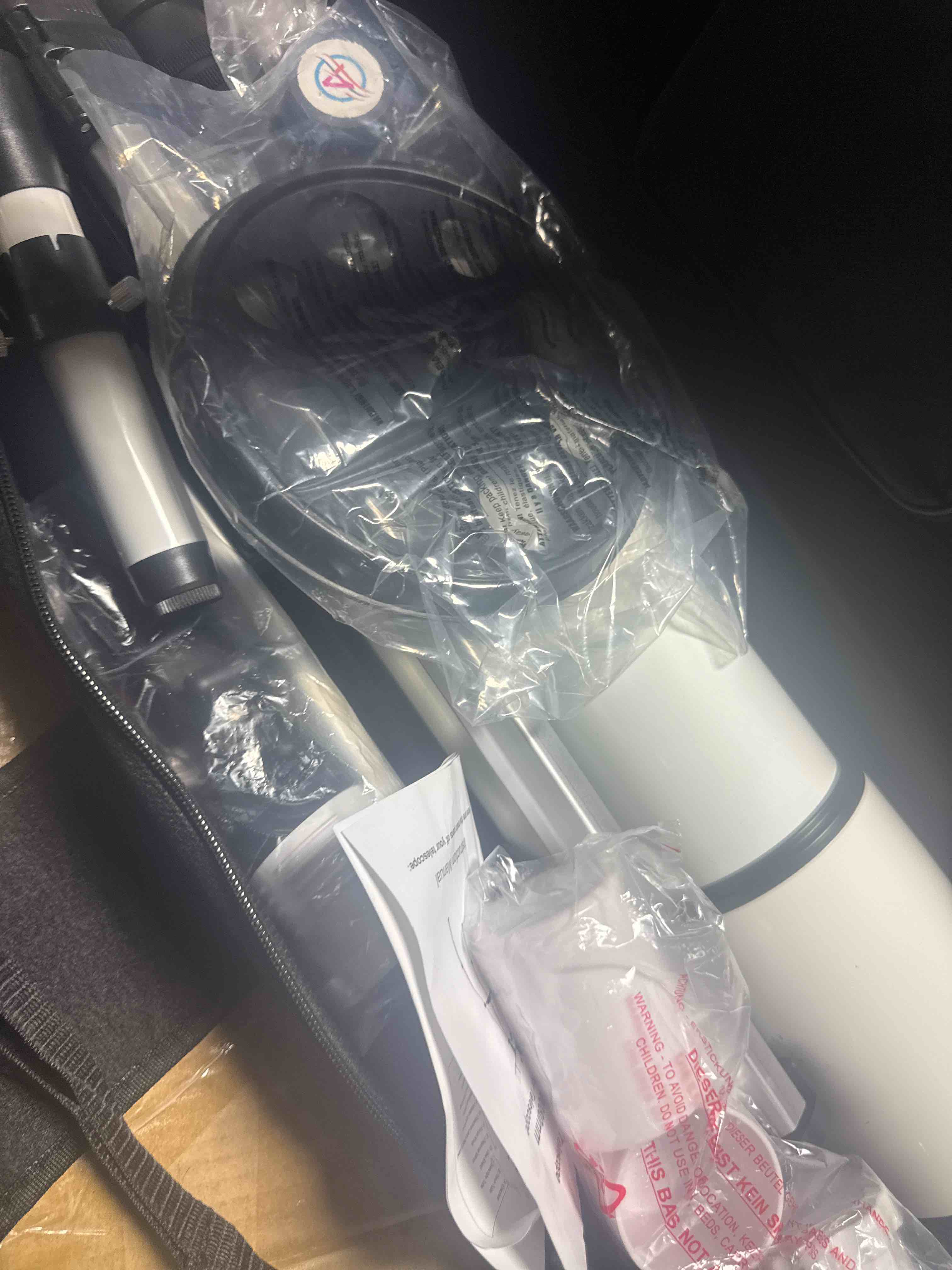 Condition photo showing New/Like New for celticbird telescope for adults high powered, 80mm aperture 600mm az mount refractor telescope for kids beginners - portable telescopes for adults astronomy with backpack, phone adapter, moon filter 80600white
