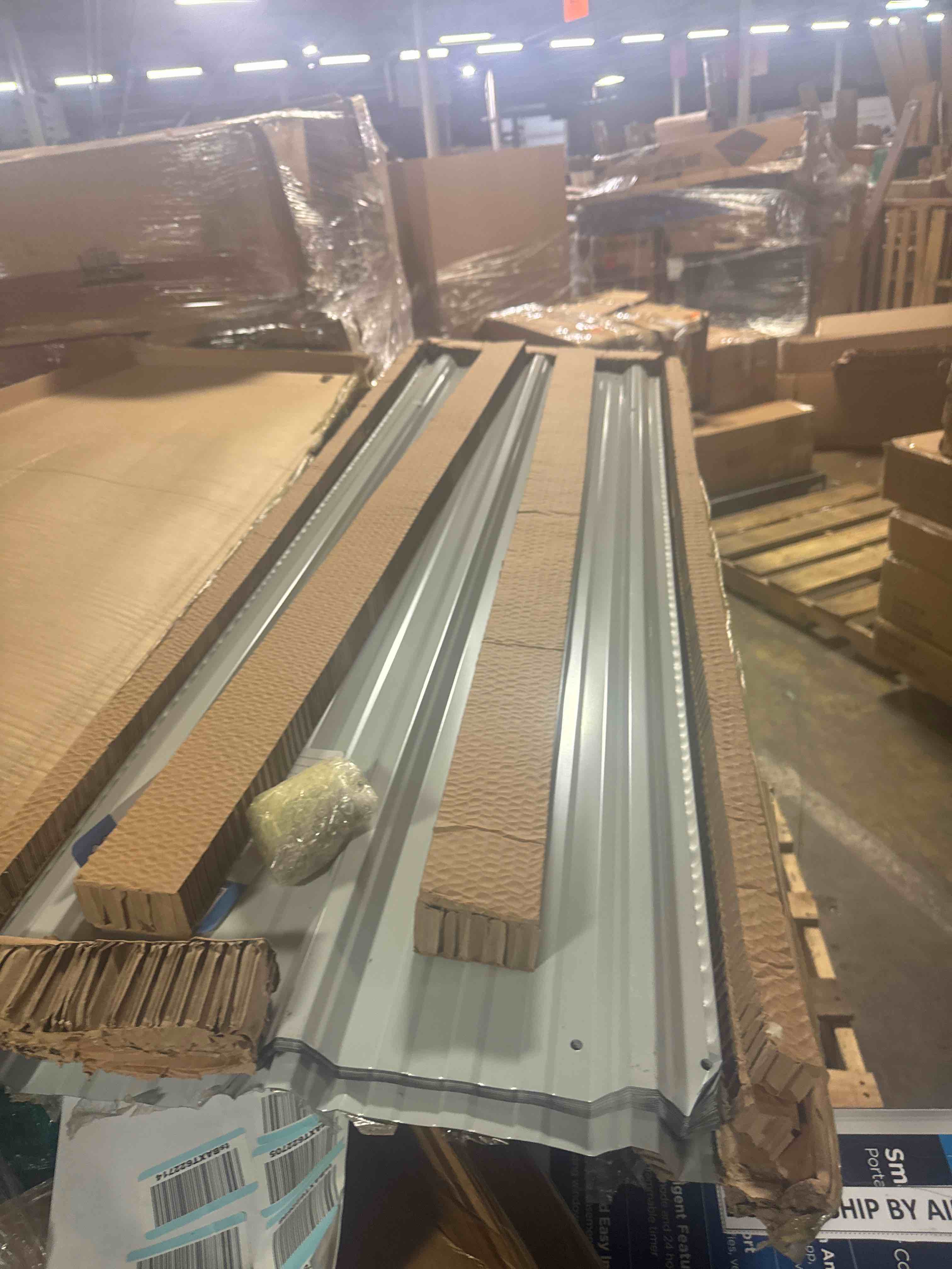 Condition photo showing Good Condition for neatiease 10 pcs metal roofing panels, 5.1 feet corrugated galvanized roofing panels metal siding panels with steel screws for pergola, gazebo, shed, outdoor storage, chicken coop, patio,garages 5ft-10pcs gray