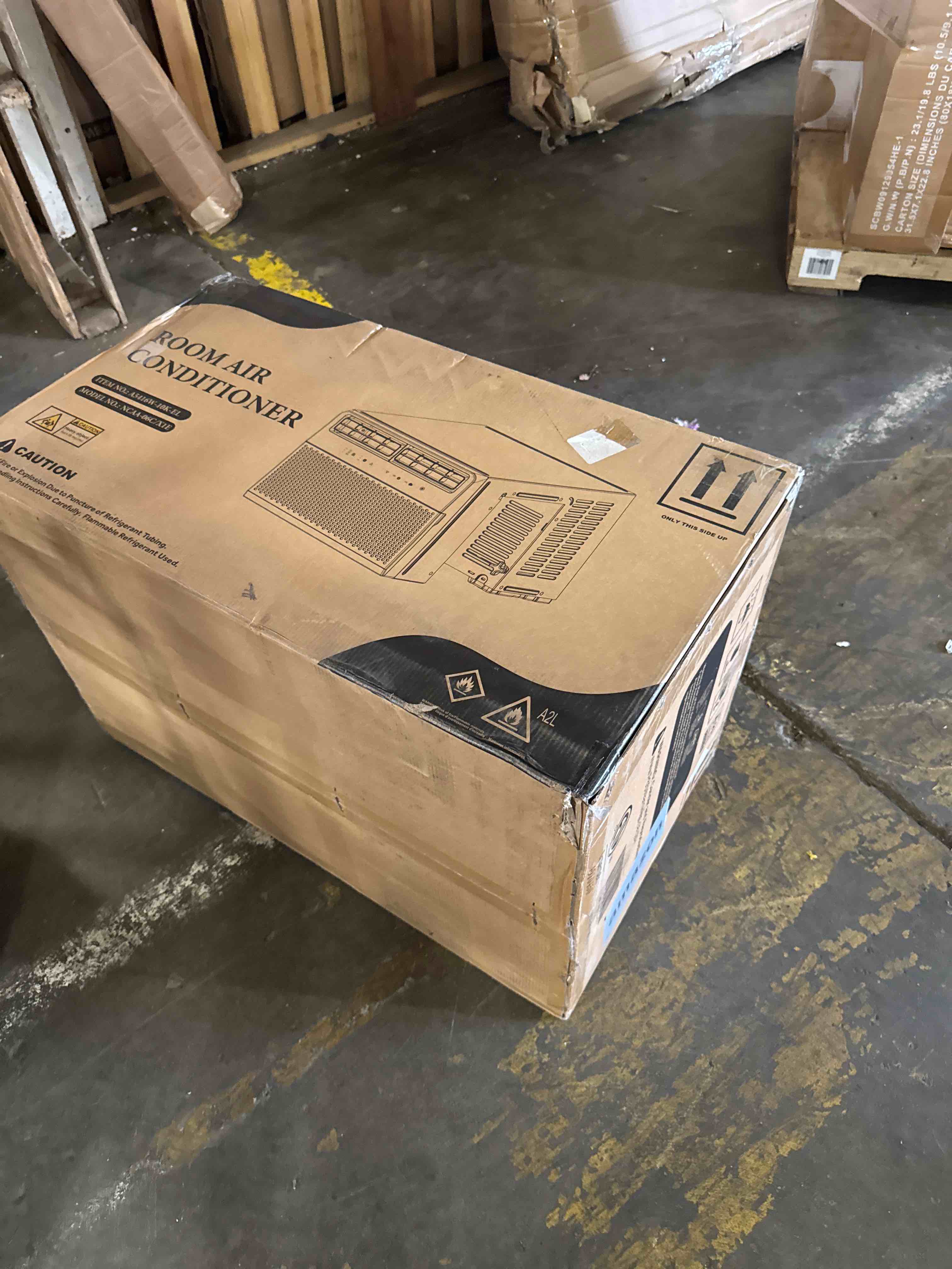 Condition photo showing New/Like New for electactic u-shaped window air conditioner,window ac unit cools up to 450 sq.ft,saddle air conditioner window with full window view,low noise, cool/dry/fan modes,24h timer,ivory white,10,000btu
