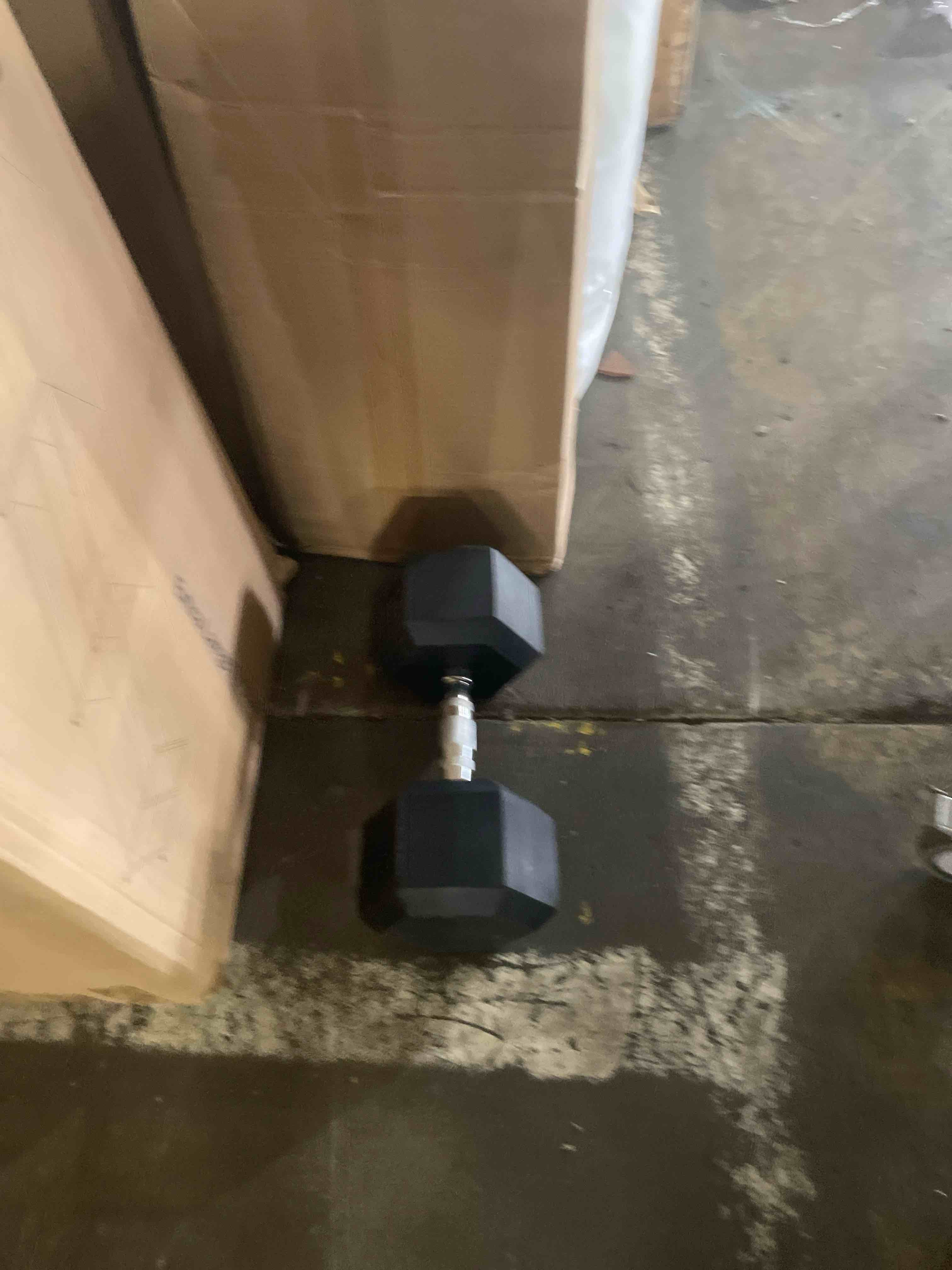 Condition photo showing Good Condition for cap barbell coated hex dumbbell weight - single | 10-120 lbs | multiple options black handle 50 lb