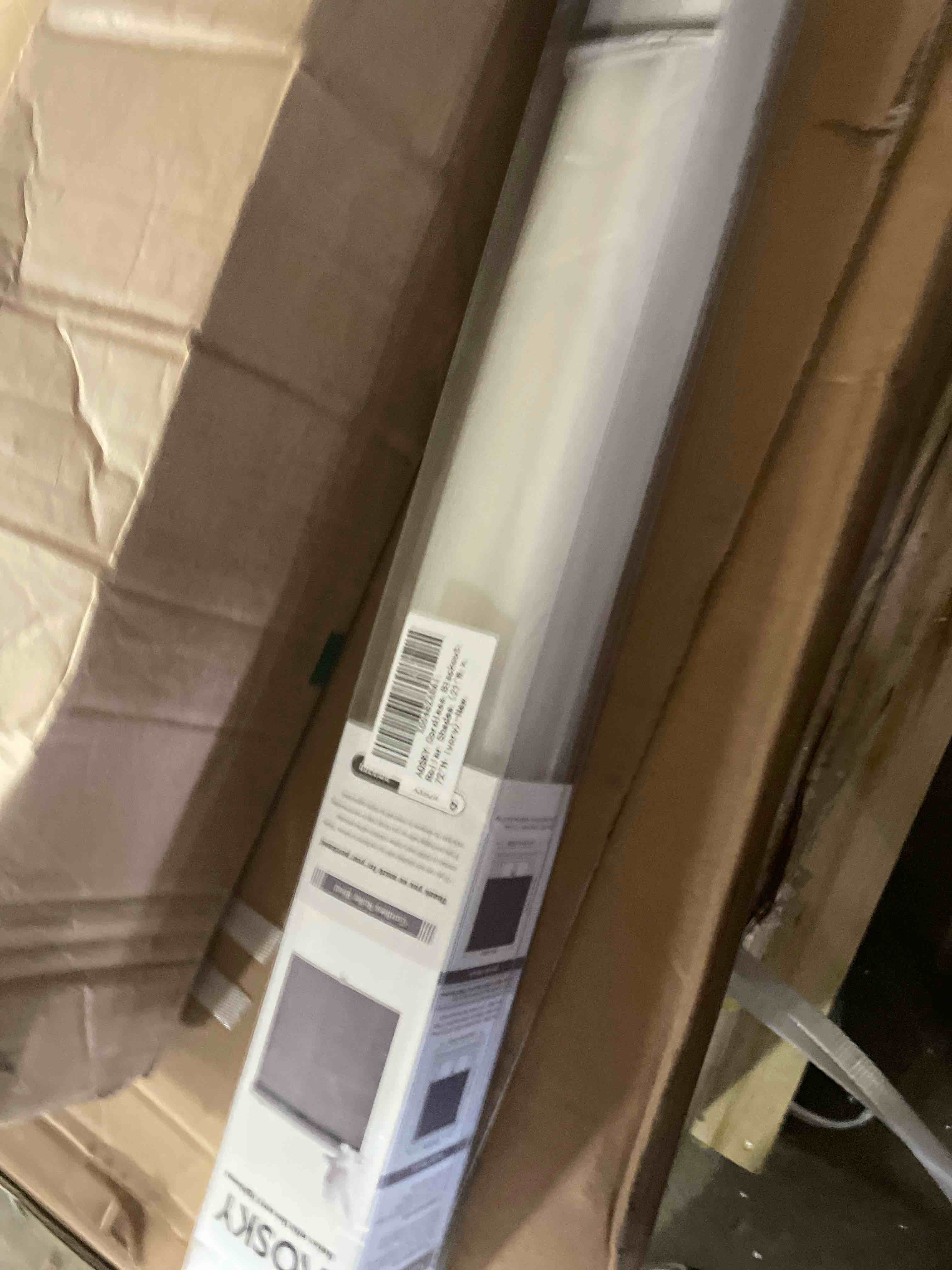 Condition photo showing New/Like New for cordless roller shades blackout blinds for windows room darkening rolled up shades with spring system, uv protection window shades door blinds for home and office (21" w x 72" h, ivory) 21"w x 72"h ivory