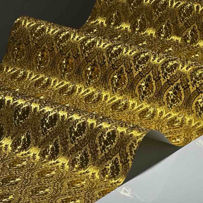 Luxury Gold Wallpaper - Embossed Damask With Glitter Sparkle Effect