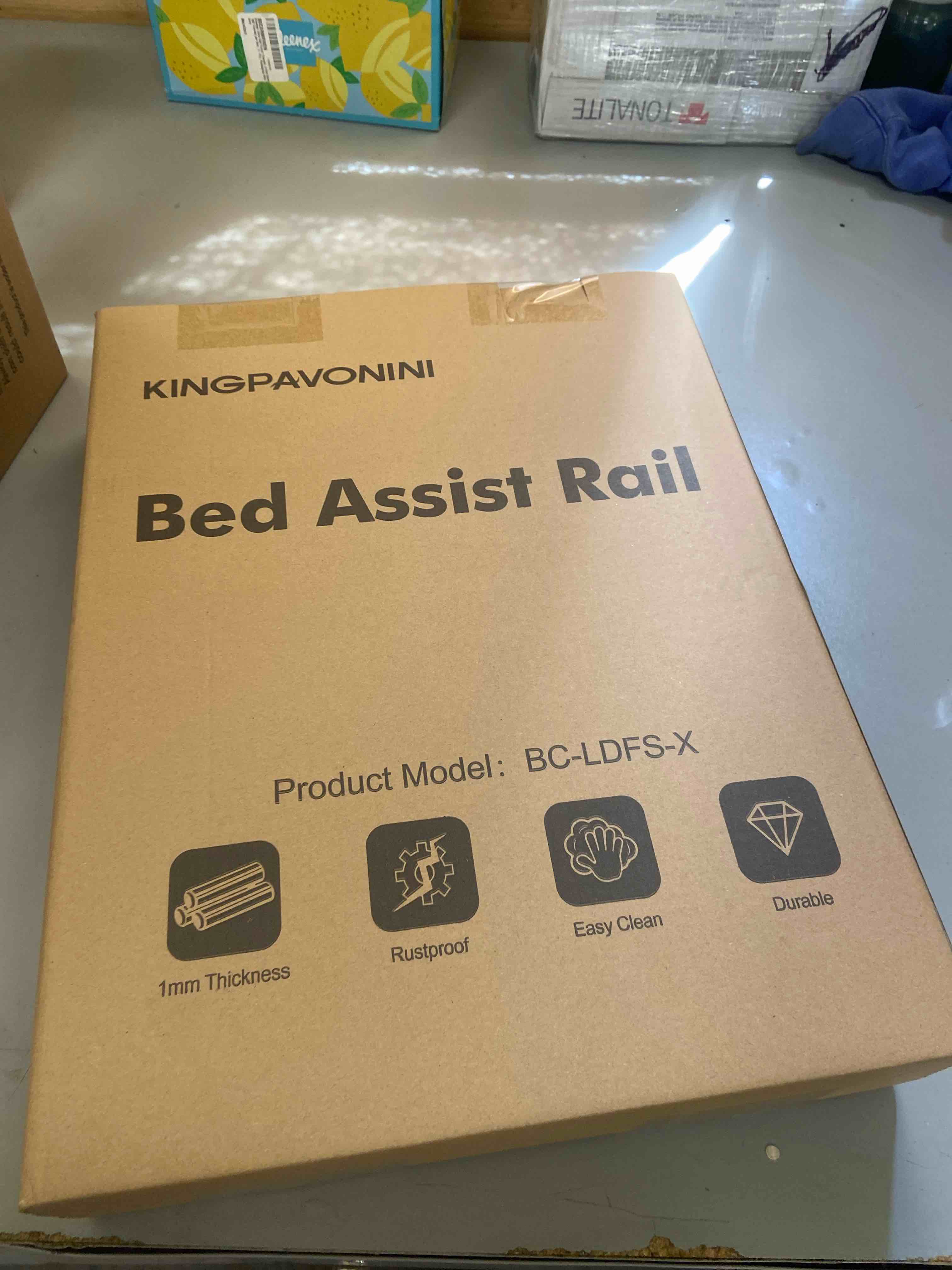 Condition photo showing New/Like New for kingpavonini bed rails for elderly adults safety - adjustable bed cane with non-slip ergonomic handle and storage pocket, stable bed assist rails for seniors hold up to 300 lbs, tool-free assembly