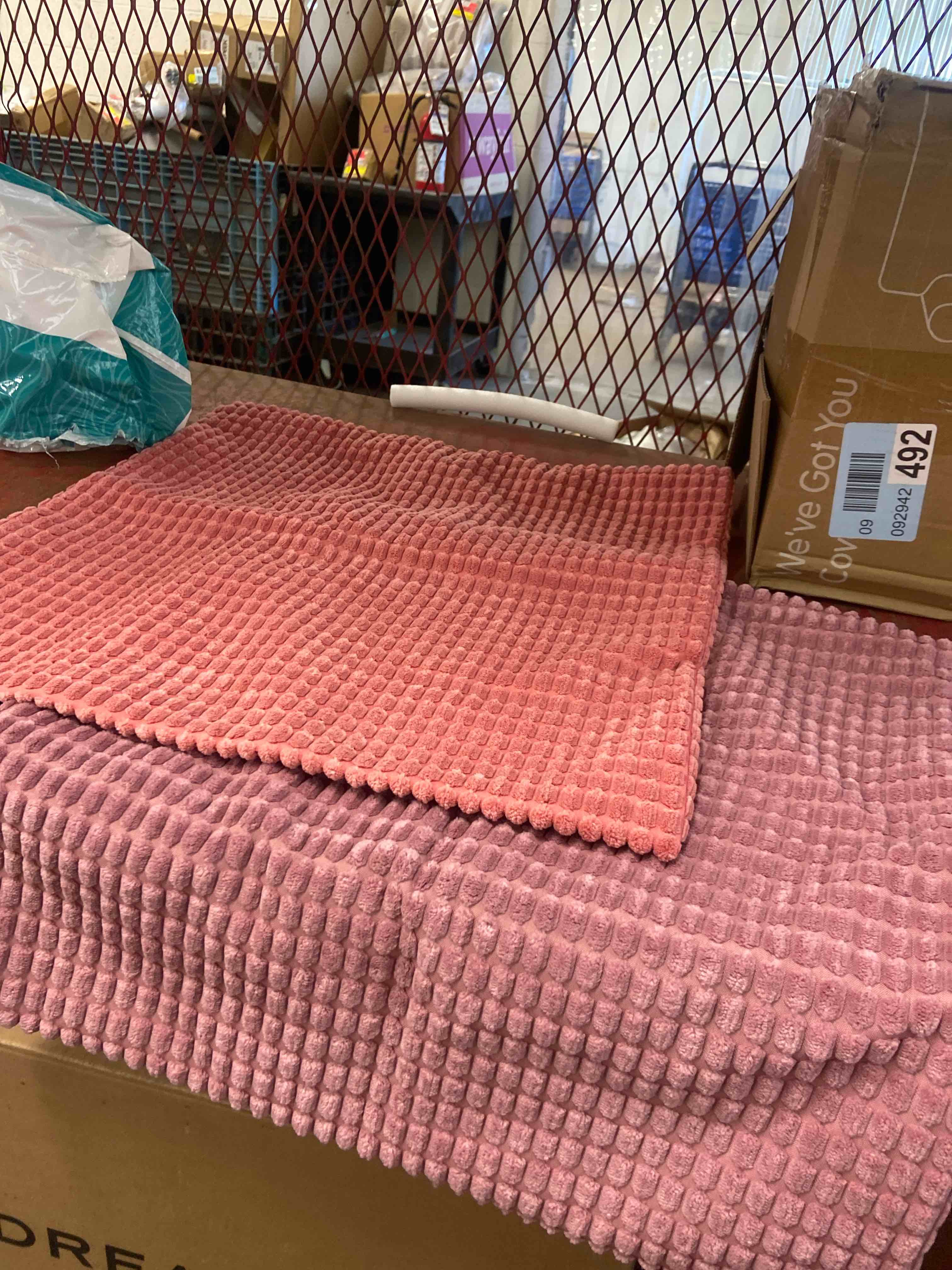 Condition photo showing Good Condition for topfinel aesthetic pink room decor throw pillows covers for couch living room bedroom, coquette room decorative fluffy corduroy cushion cover 18x18 inch set of 4 (blush/rose/hot pink)