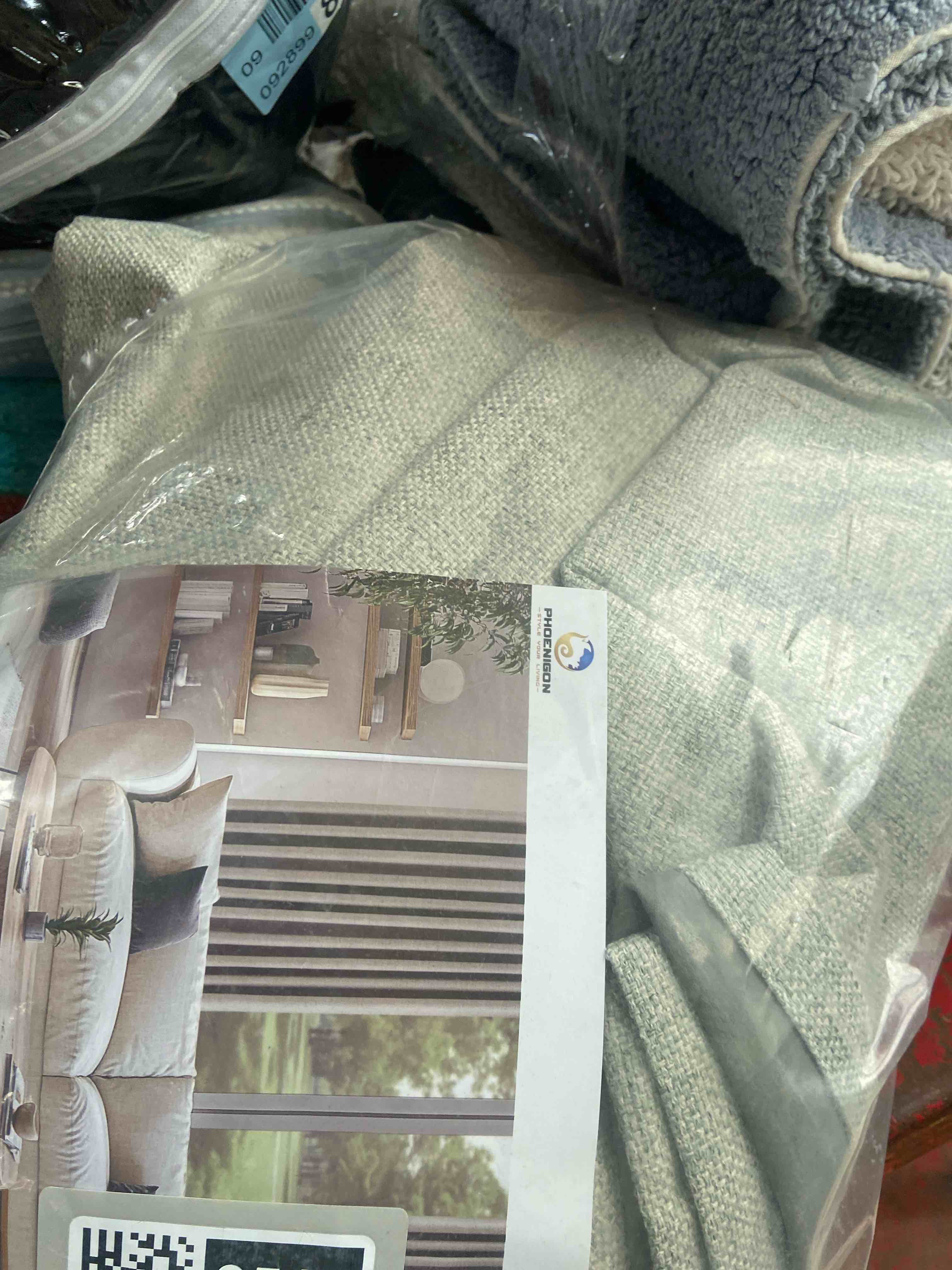 Condition photo showing New/Like New for h.versailtex linen blackout curtains 72 inches long 100% absolutely blackout thermal insulated textured linen look curtain draperies anti-rust grommet, energy saving with white liner, 2 panels, sage 52"w x 72"l (pack of 2) sage