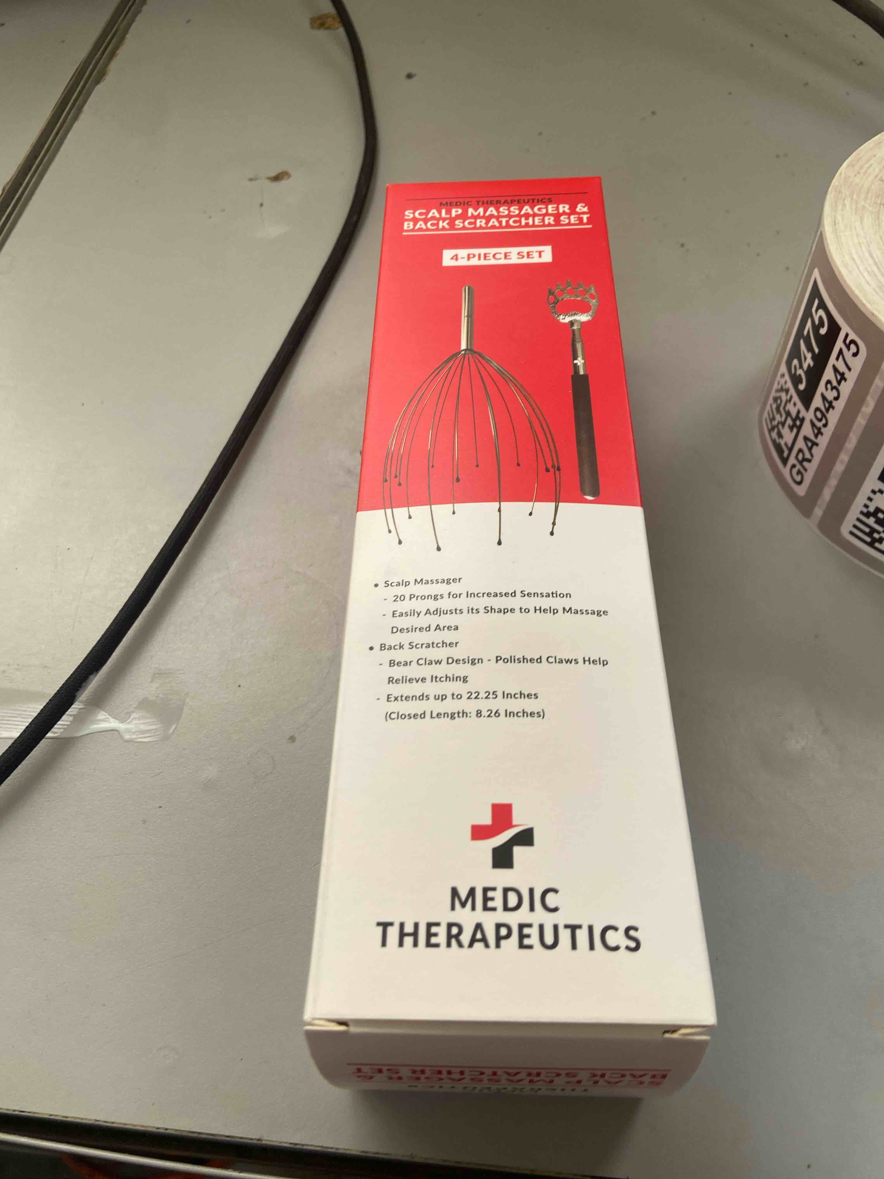 Condition photo showing New/Like New for medic therapeutics head & scalp massager w/ back scratcher 4-pack