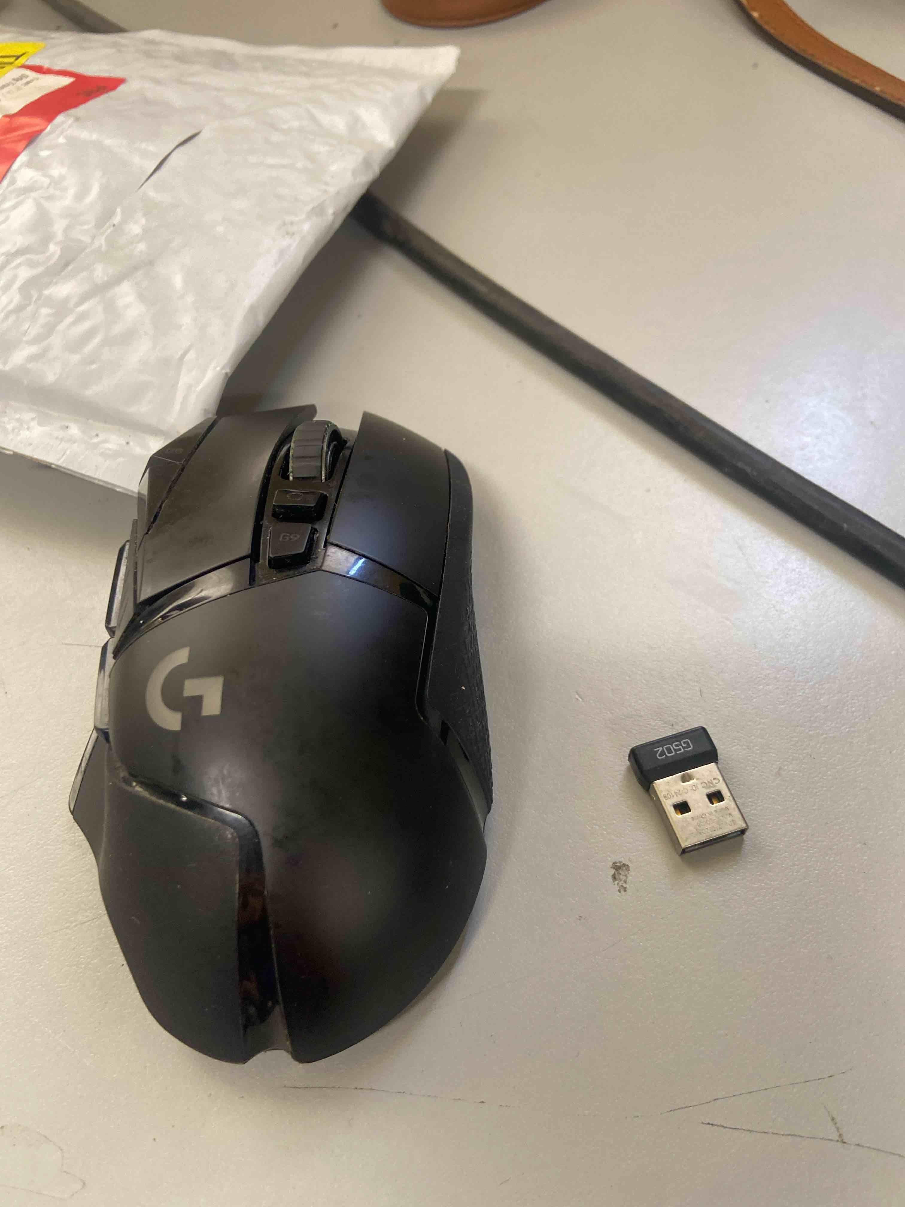 Condition photo showing Good Condition for logitech g502 lightspeed wireless gaming mouse with hero 25k sensor, powerplay compatible, tunable weights and lightsync rgb - black black wireless mouse
