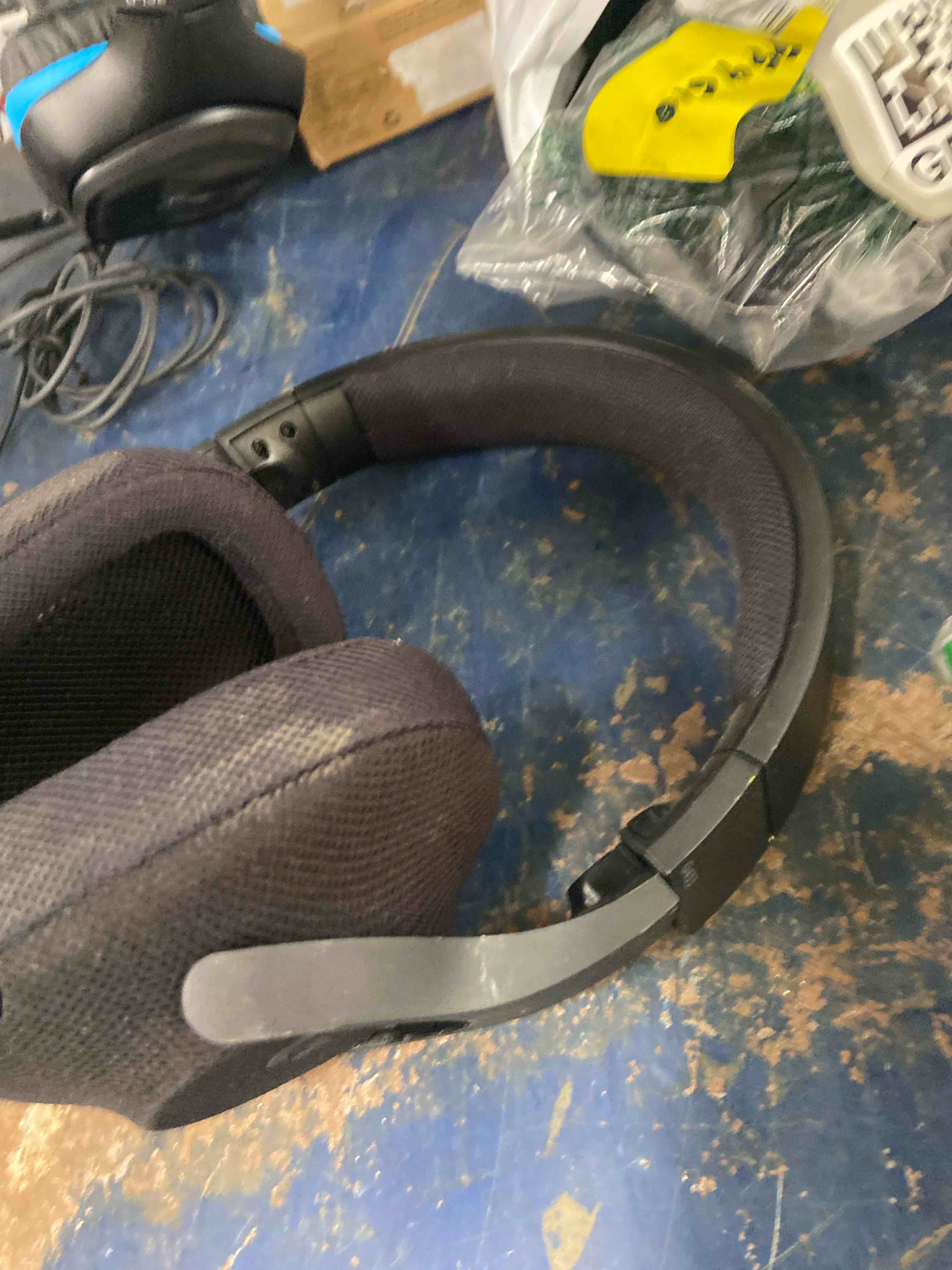 Condition photo showing As Is for logitech g433 7.1 wired gaming headset with dts headphone: x 7.1 surround for pc, ps4, ps4 pro, xbox one, xbox one s, nintendo switch – triple black headset only