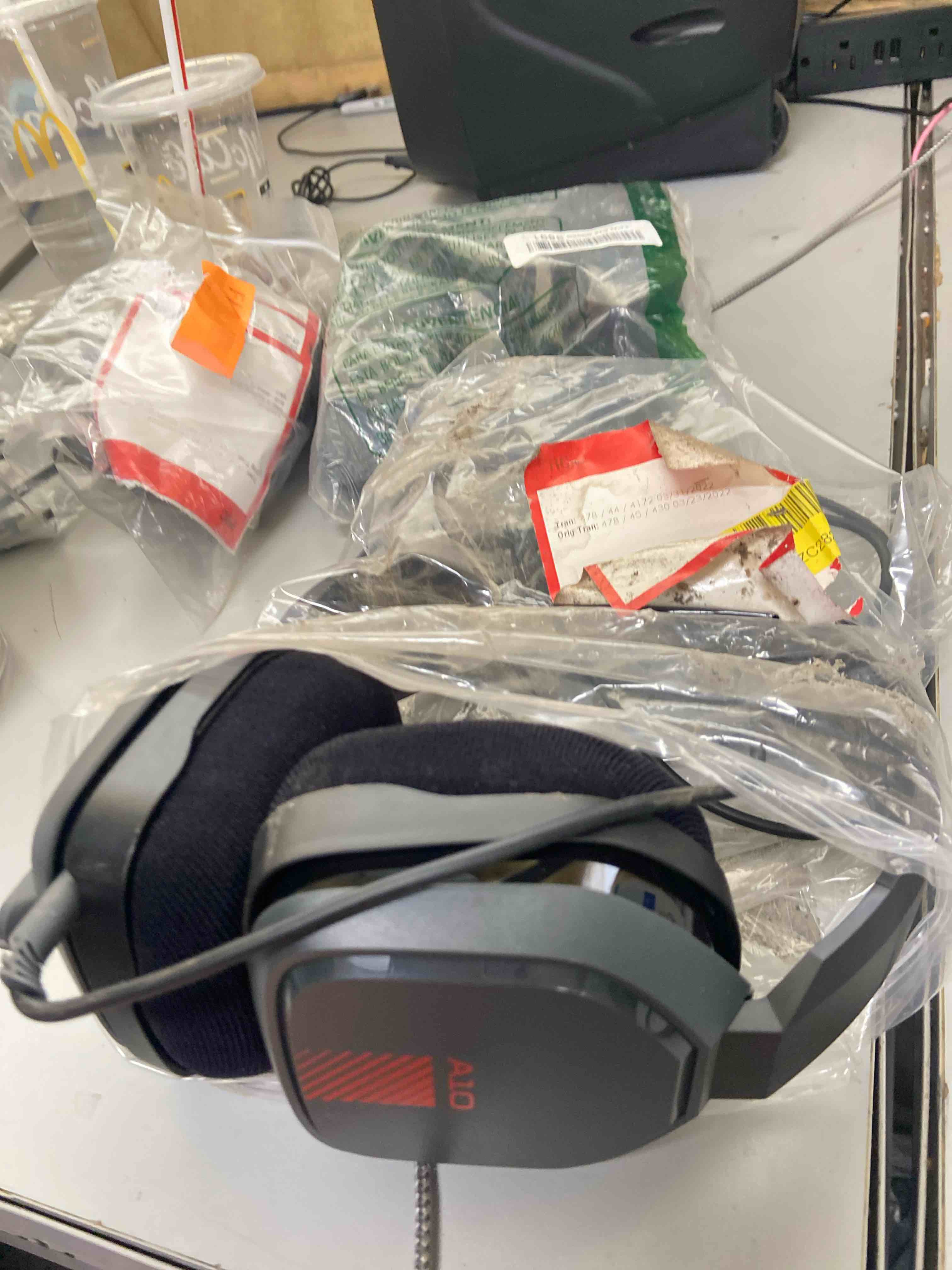 Condition photo showing Good Condition for astro gaming a10 gaming headset - black/red - pc (renewed) gray