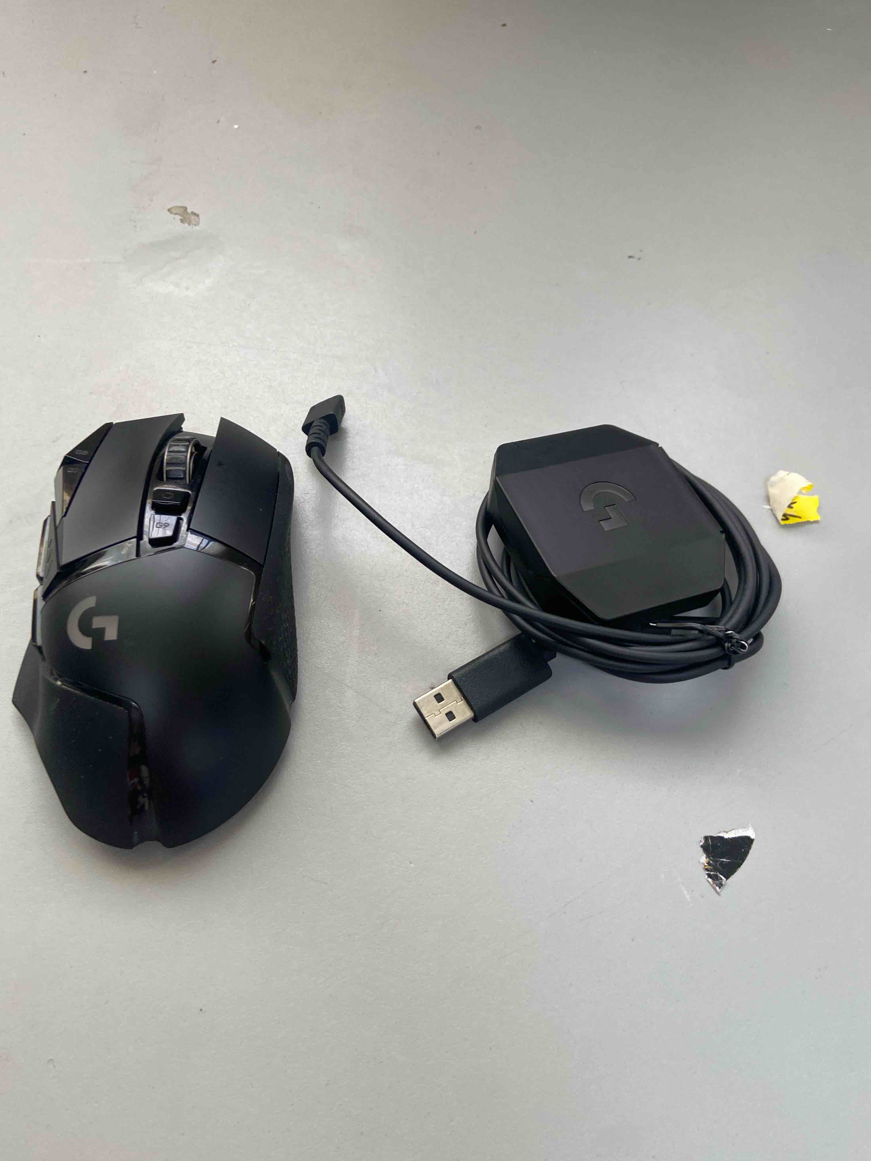 Condition photo showing New/Like New for logitech g502 lightspeed wireless gaming mouse with hero 25k sensor, powerplay compatible, tunable weights and lightsync rgb - black black wireless mouse