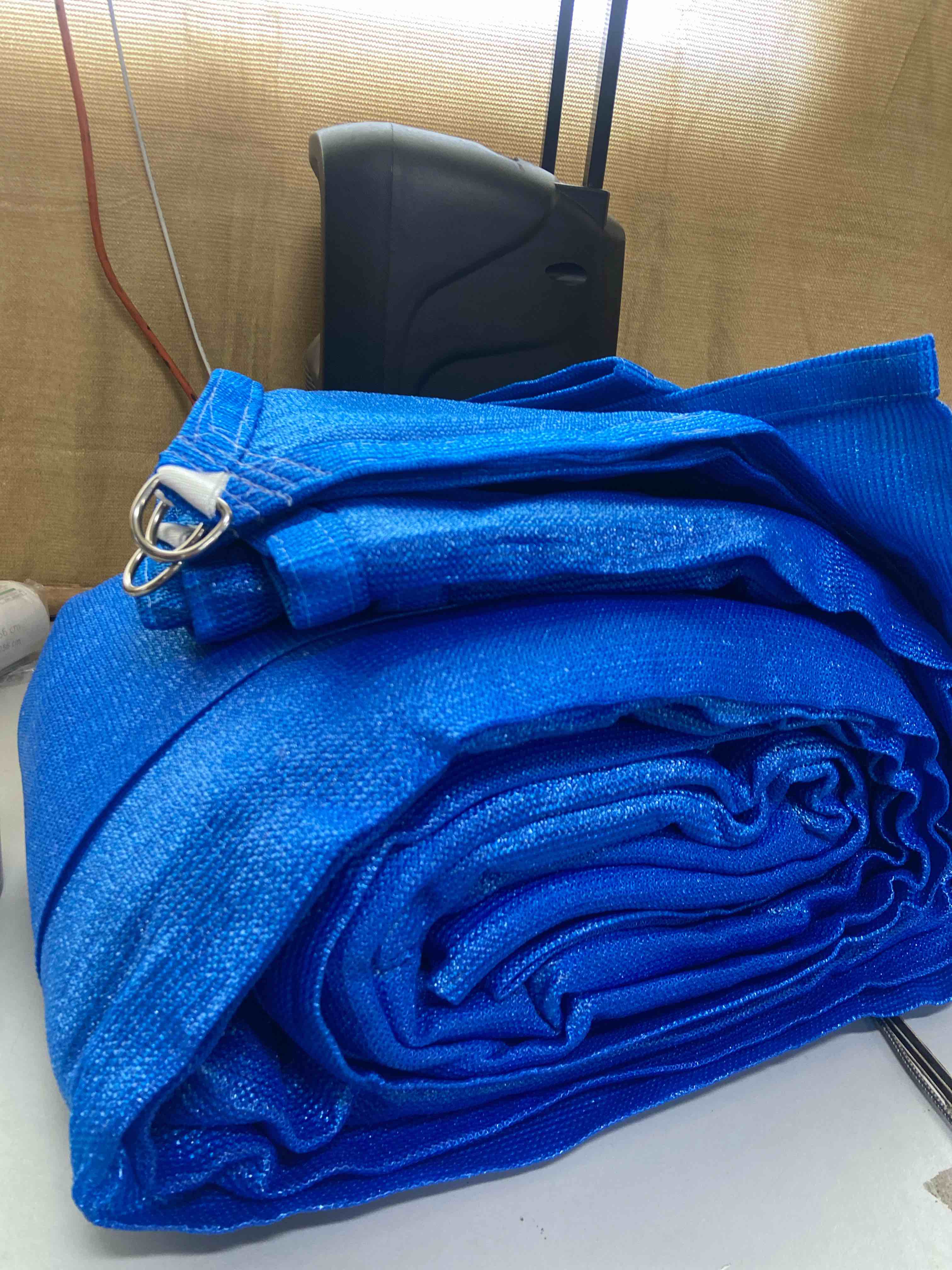 Condition photo showing New/Like New for amagenix 12'x12' sun shade sail rectangle blue uv block breathable outdoor canopy sunshades for patio deck garden backyard, custom