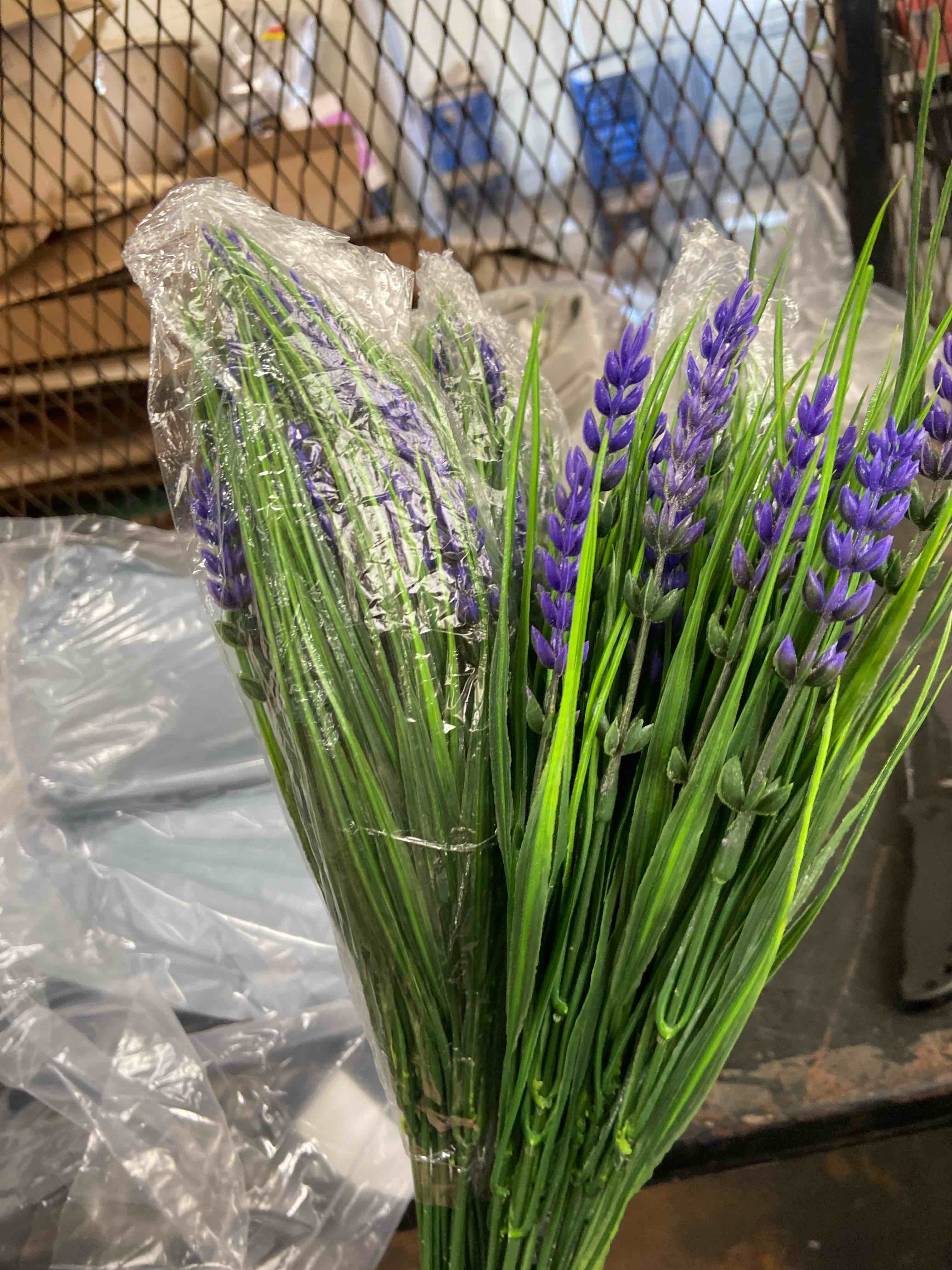 Condition photo showing New/Like New for handic 12pcs artificial plants outdoor fake grass plant artificial lavender flower plant faux wheat grass for outdoor uv resistant plastic greenery plants (12, purple) purple 12