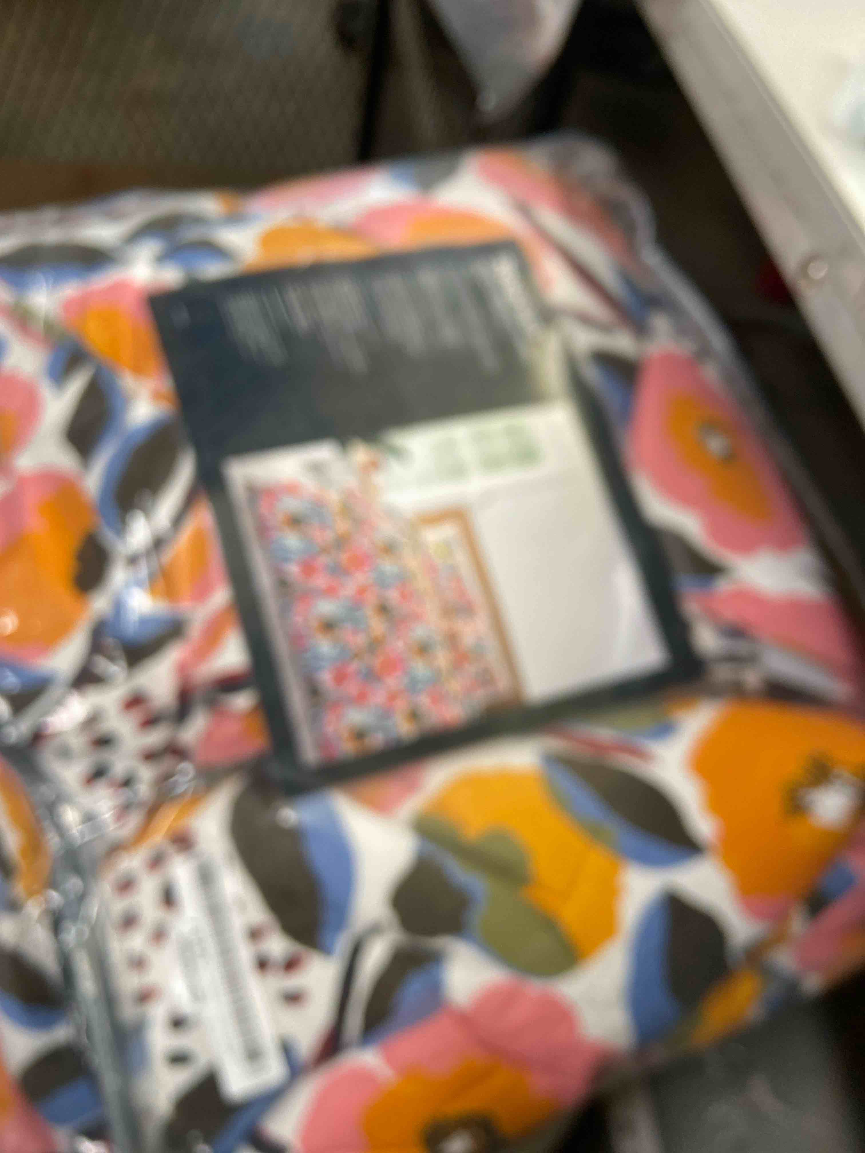 Condition photo showing New/Like New for marimekko - queen comforter set, cotton percale bedding with matching shams, all season home decor (rosarium pink, queen)