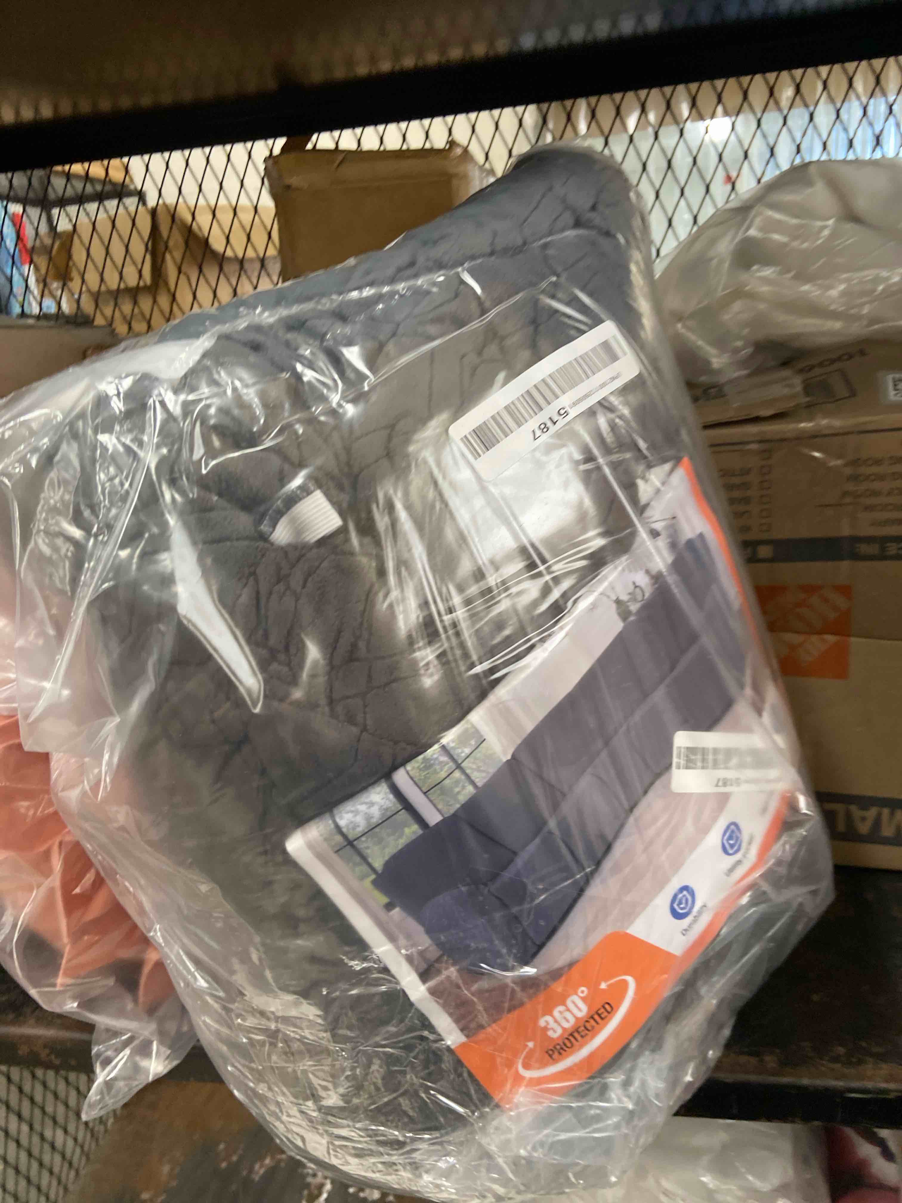 Condition photo showing Good Condition for ruaozz sectional sofa covers oversized l shape 5 seat recliner couch covers - washable soft extra large sectional covers with pockets (dark gray) dark gray l shape 5 seat recliner cover