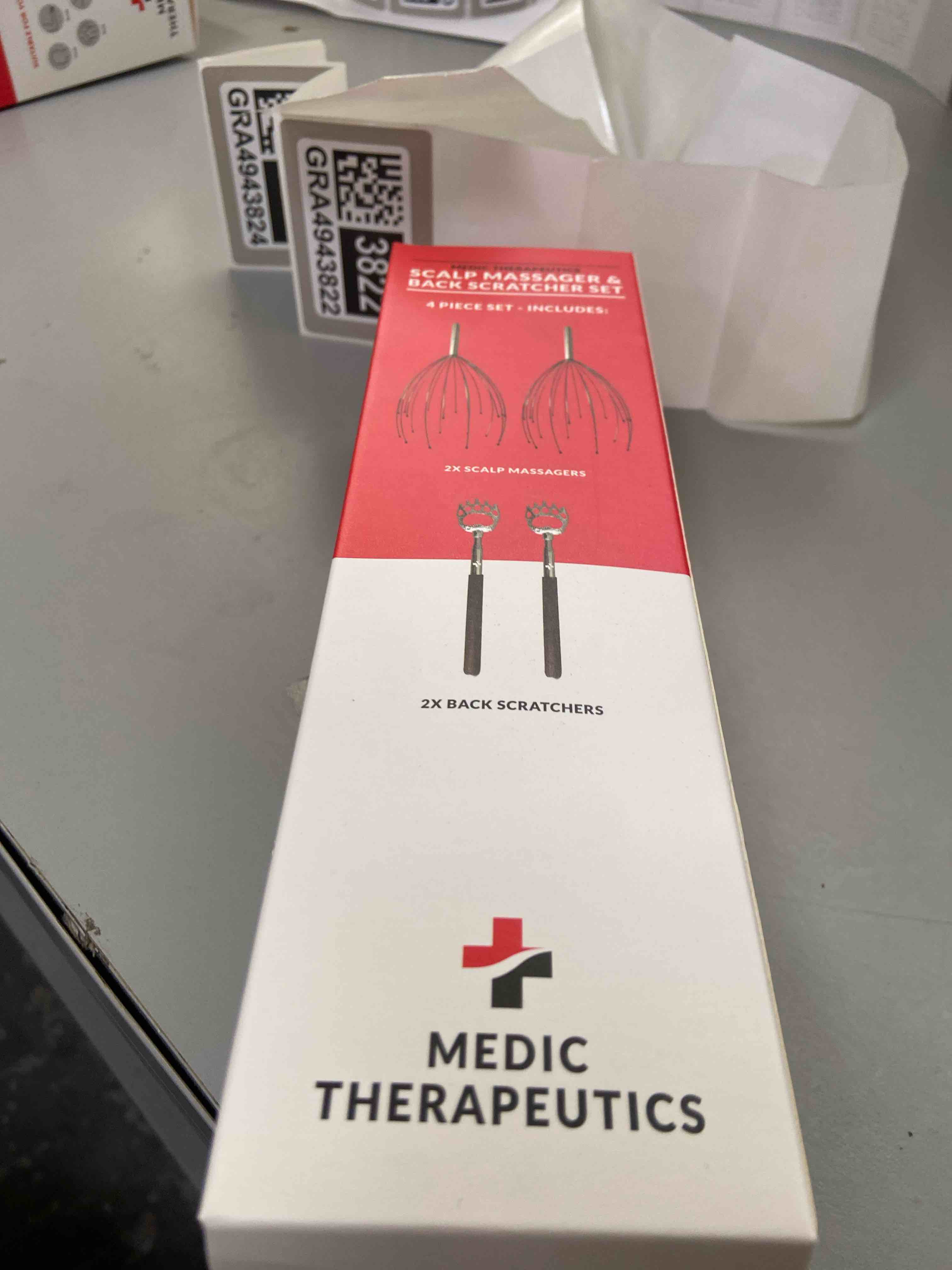 Condition photo showing New/Like New for medic therapeutics head & scalp massager w/ back scratcher 4-pack