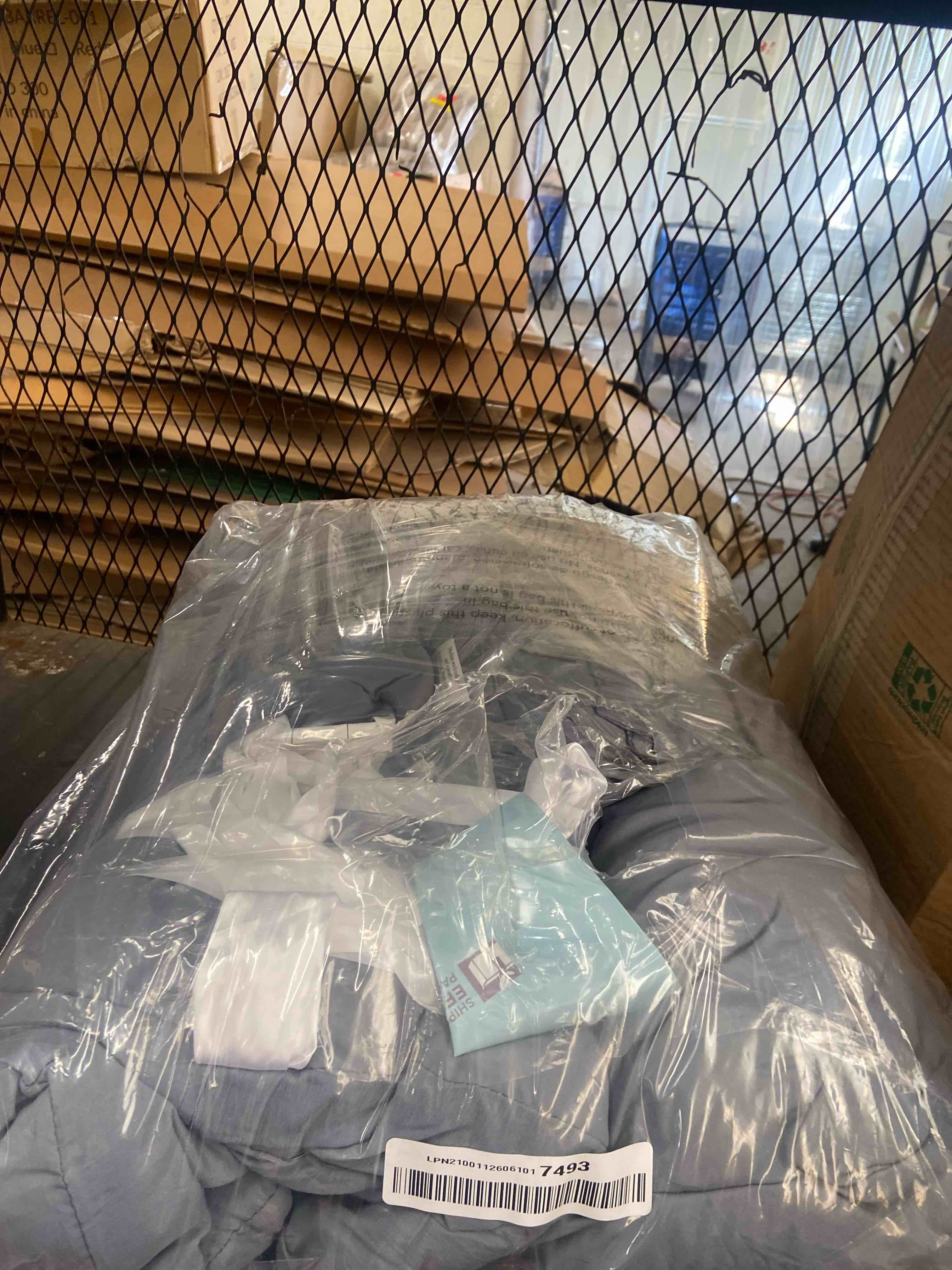 Condition photo showing Good Condition for cozylux king size comforter set dusty blue - 7 pieces bed in a bag king, luxury soft bed set for all seasons, bedding set with down alternative comforter, sheets, pillowcases & shams, grayish blue dusty blue king