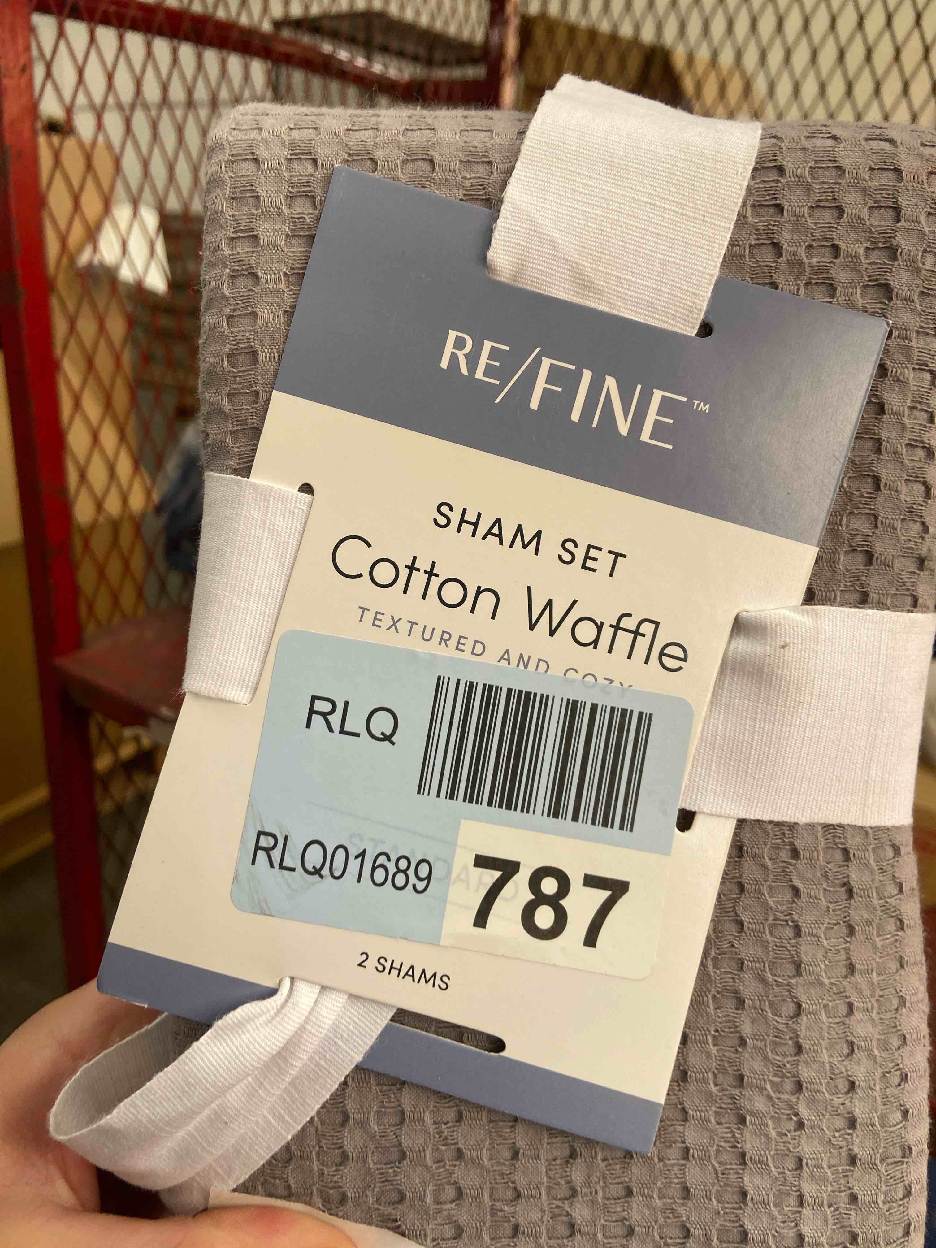 Condition photo showing New/Like New for 100% cotton waffle weave pillow shams king size set of 2 ,600 tc egyptian cotton pillowcases with envelope closure,fade-resistant, luxury soft & breathable pillow case covers for bed ,gray 20" x 36"