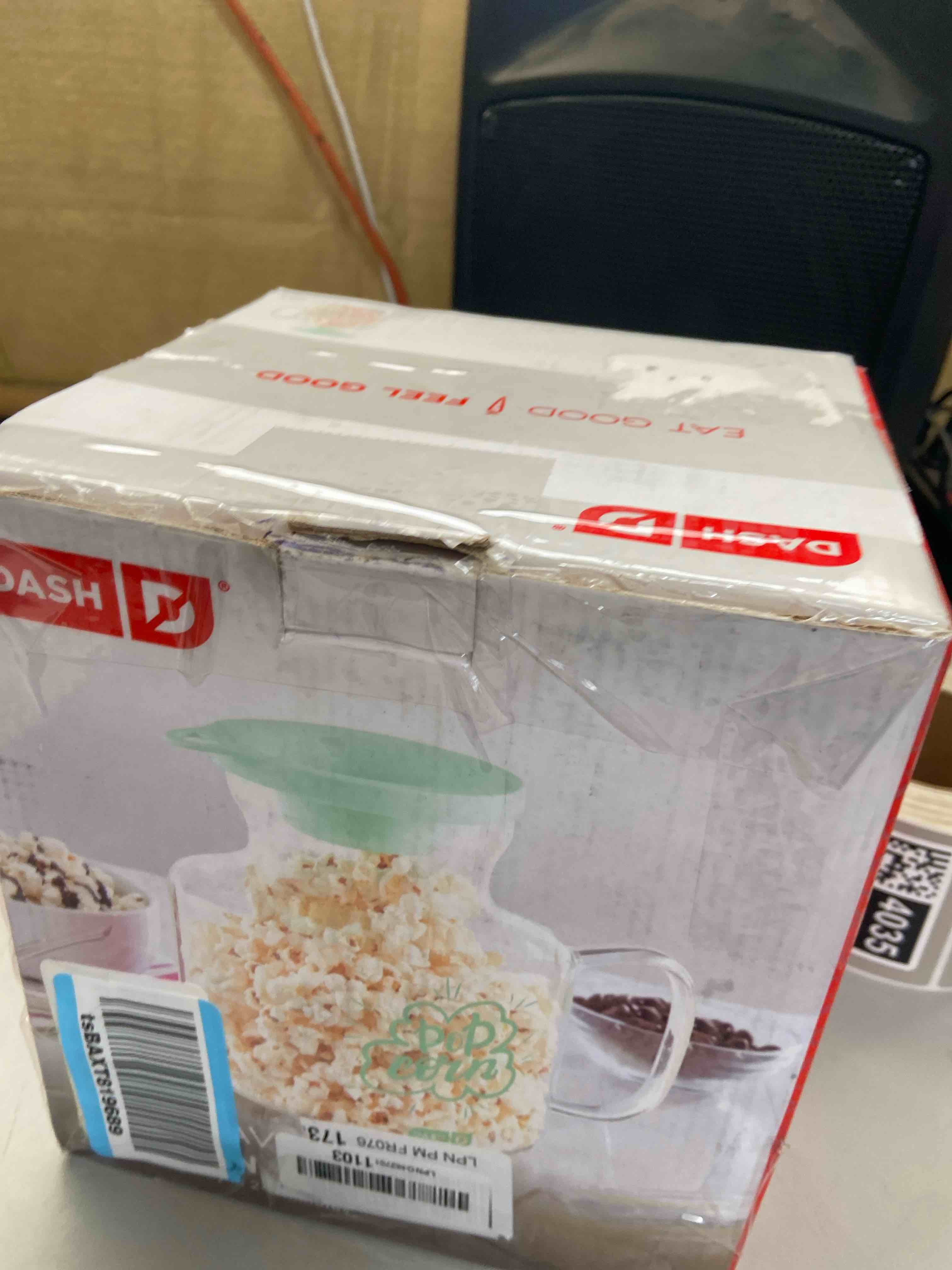 Condition photo showing New/Like New for dash microwave popcorn popper - aqua