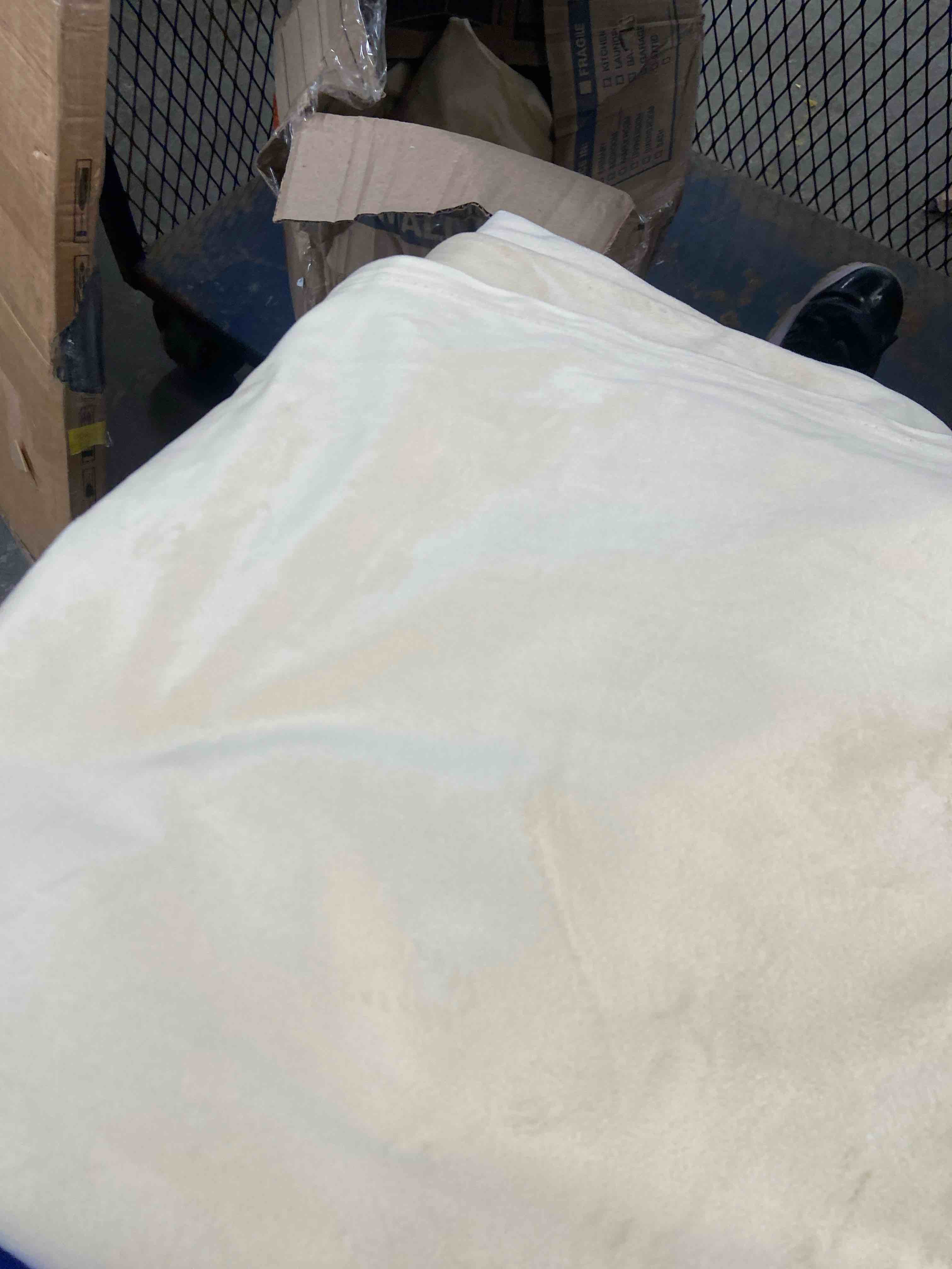 Condition photo showing New/Like New for cream beige velvet curtain 84 inch length 2 panel back tab pocket solid soft textured luxury drape sound reducing light filtering thermal insulated living room darkening curtain for bedroom 52x84 long 52"w x 84"l (pack of 2) cream beige