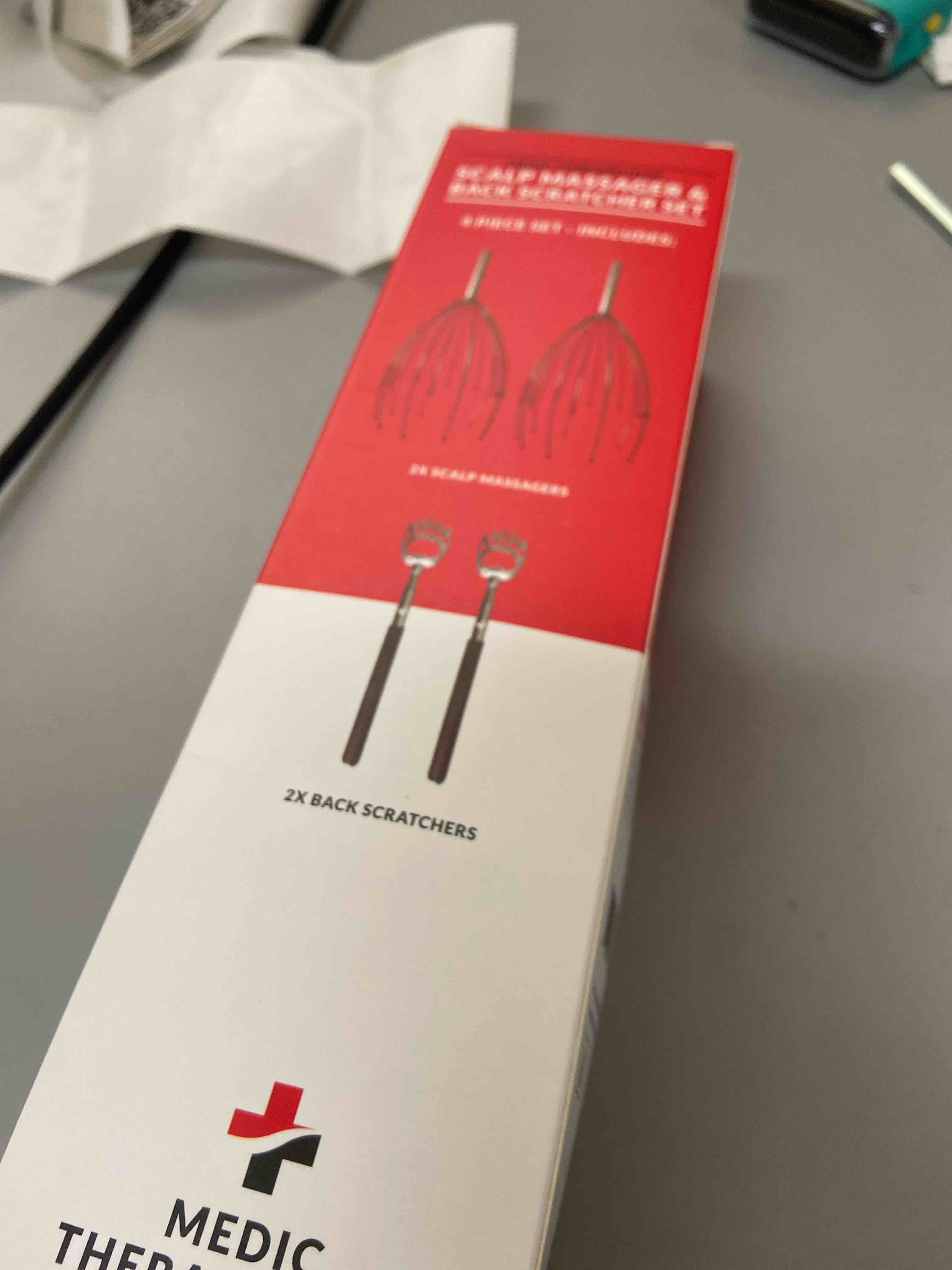 Condition photo showing New/Like New for medic therapeutics head & scalp massager w/ back scratcher 4-pack